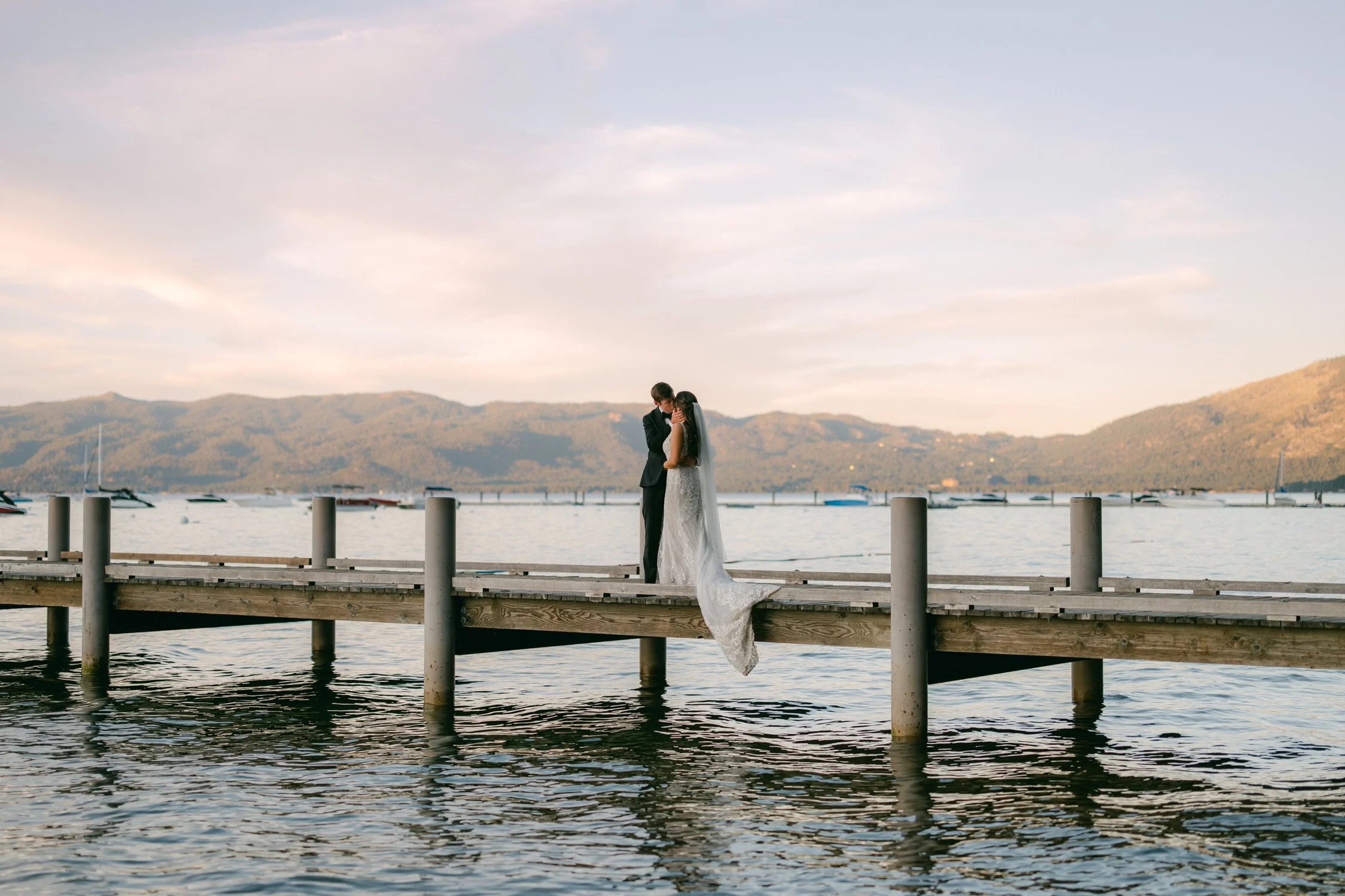 Valhalla wedding photo of the couple during golden hour