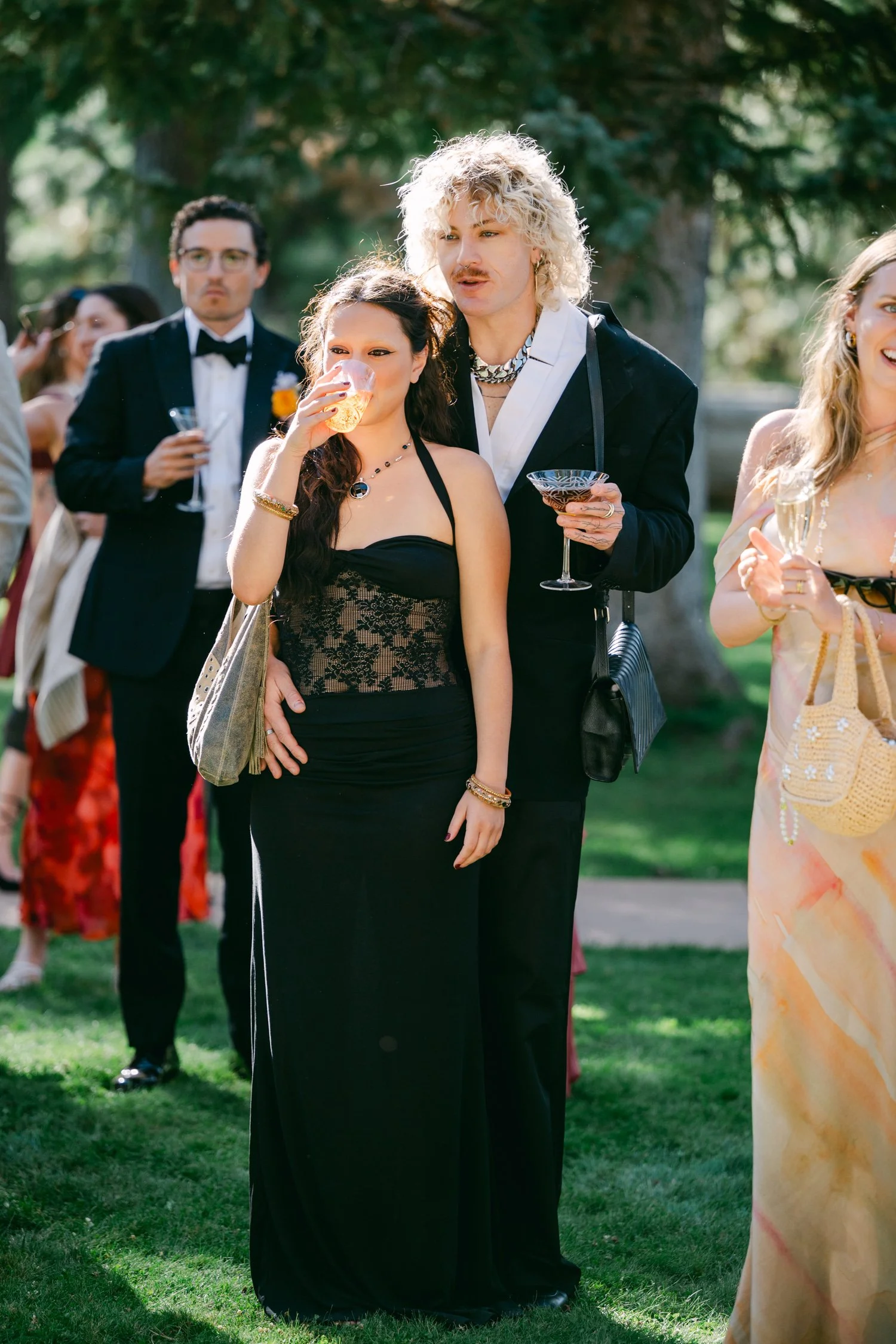 Valhalla wedding photo of the stylish wedding guests