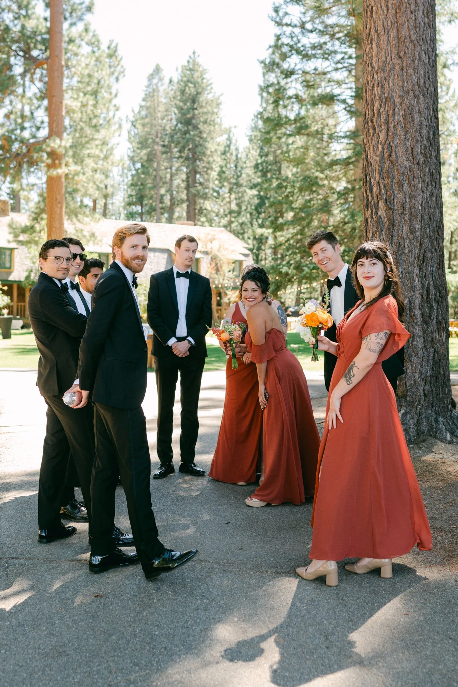 Valhalla wedding photo of the wedding party 