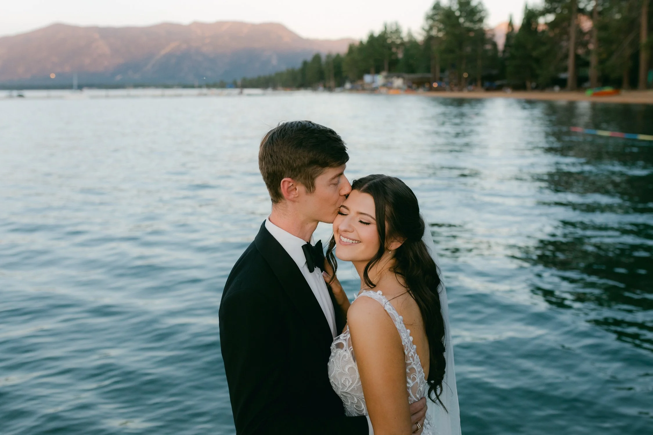 Valhalla wedding photo of the couple during golden hour