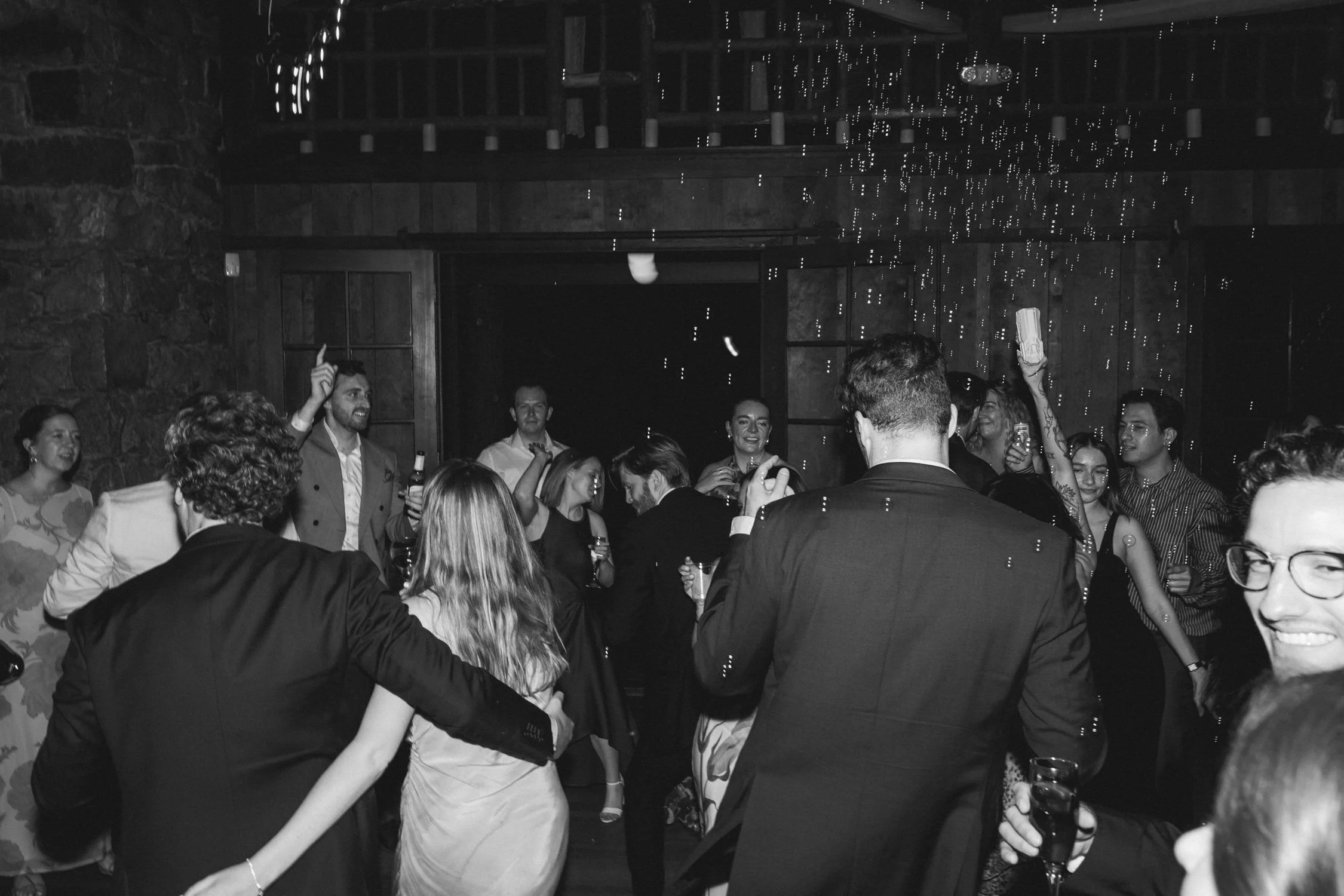 Valhalla wedding photo of guests dancing at the after-party