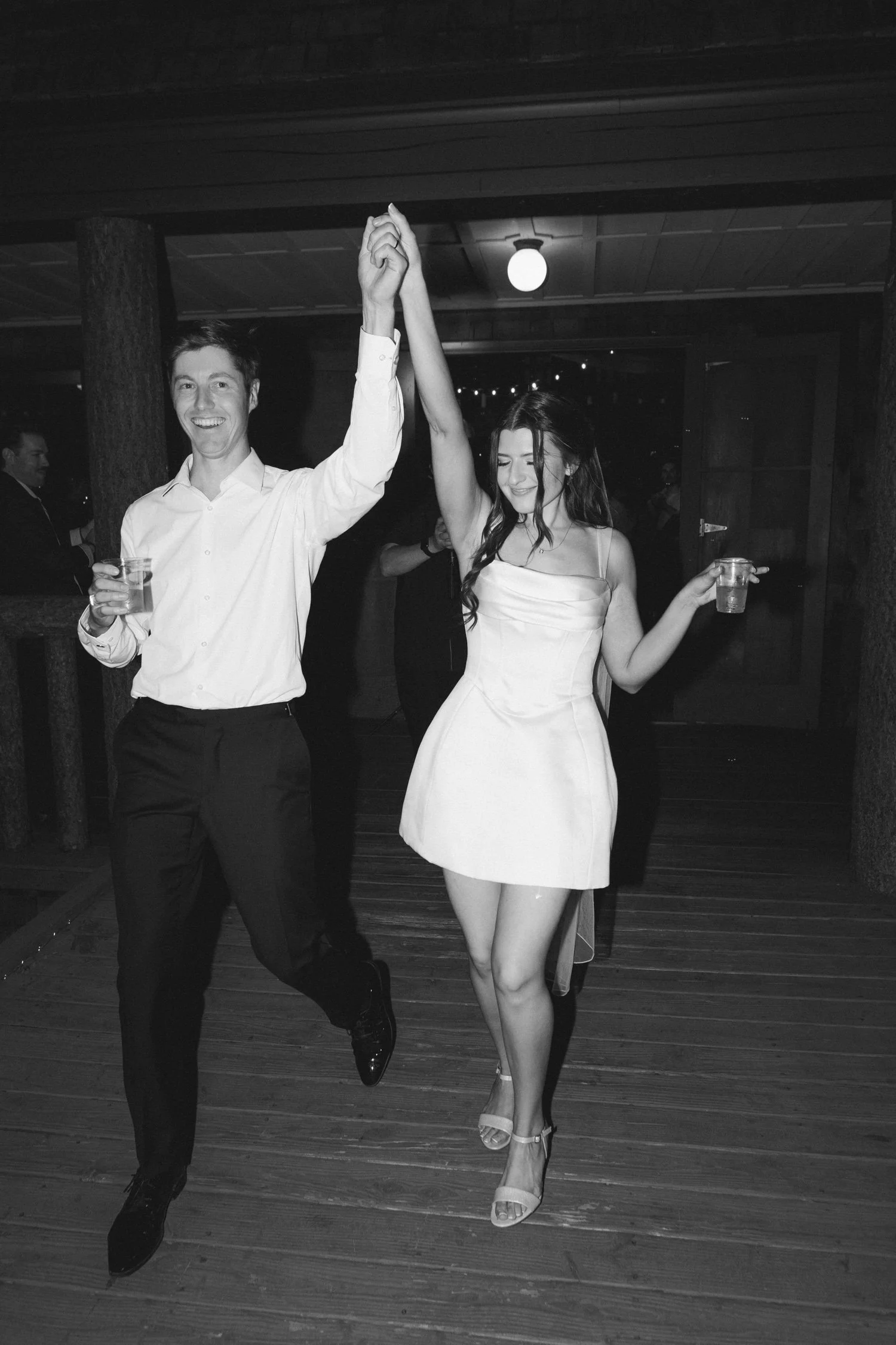 Valhalla wedding photo of the bride and groom enjoying the evening
