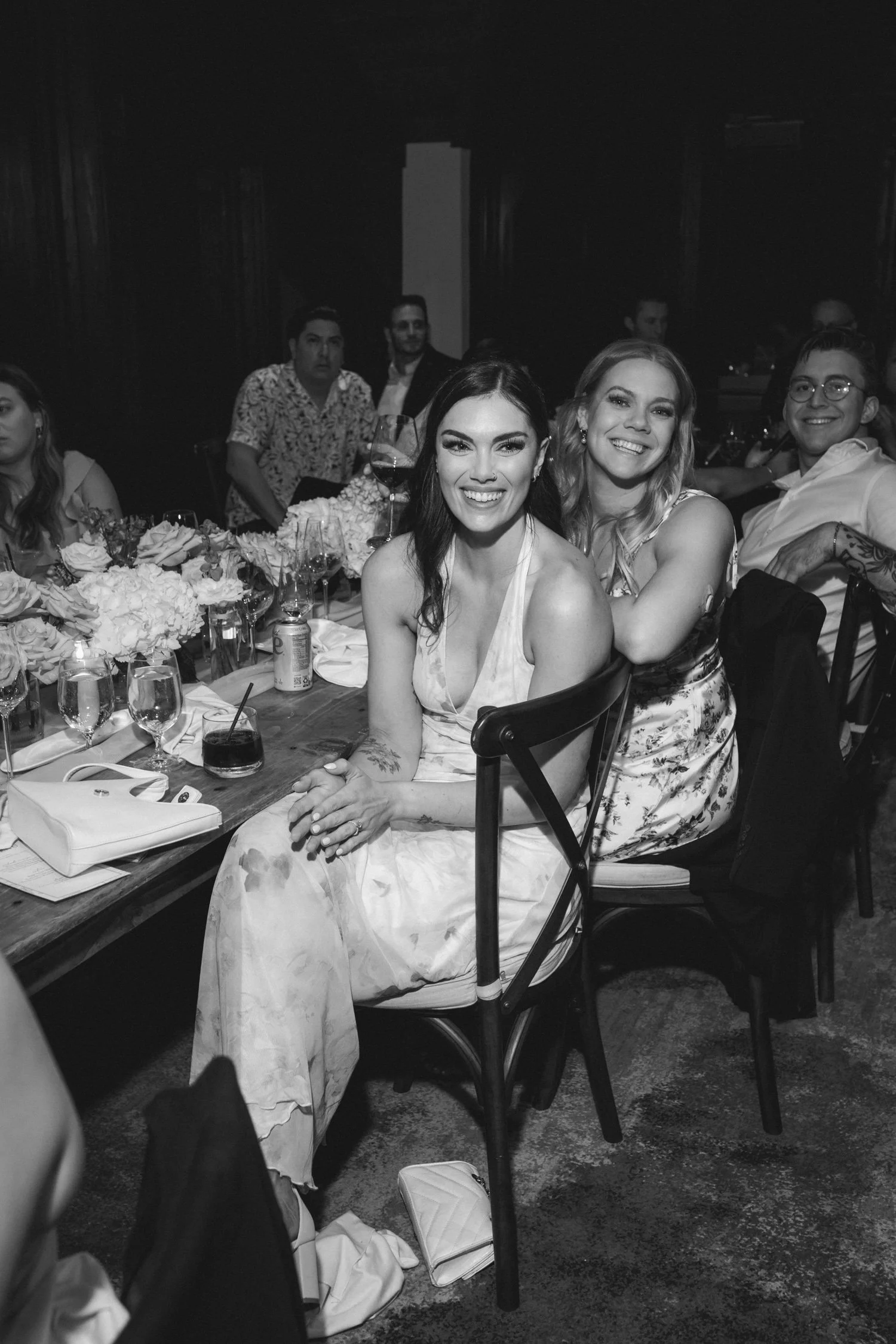 Edgewood Lake Tahoe wedding, photo of guests laughing and enjoying the heartfelt speeches