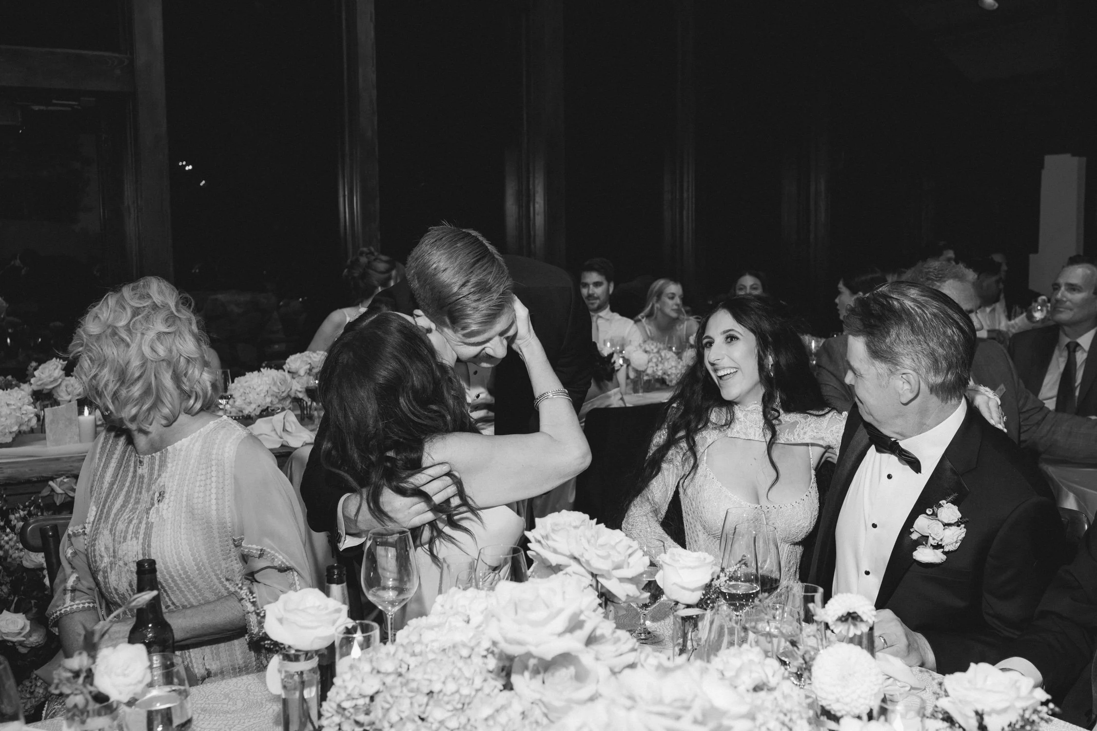 Edgewood Lake Tahoe wedding, photo of the emotional wedding speeches
