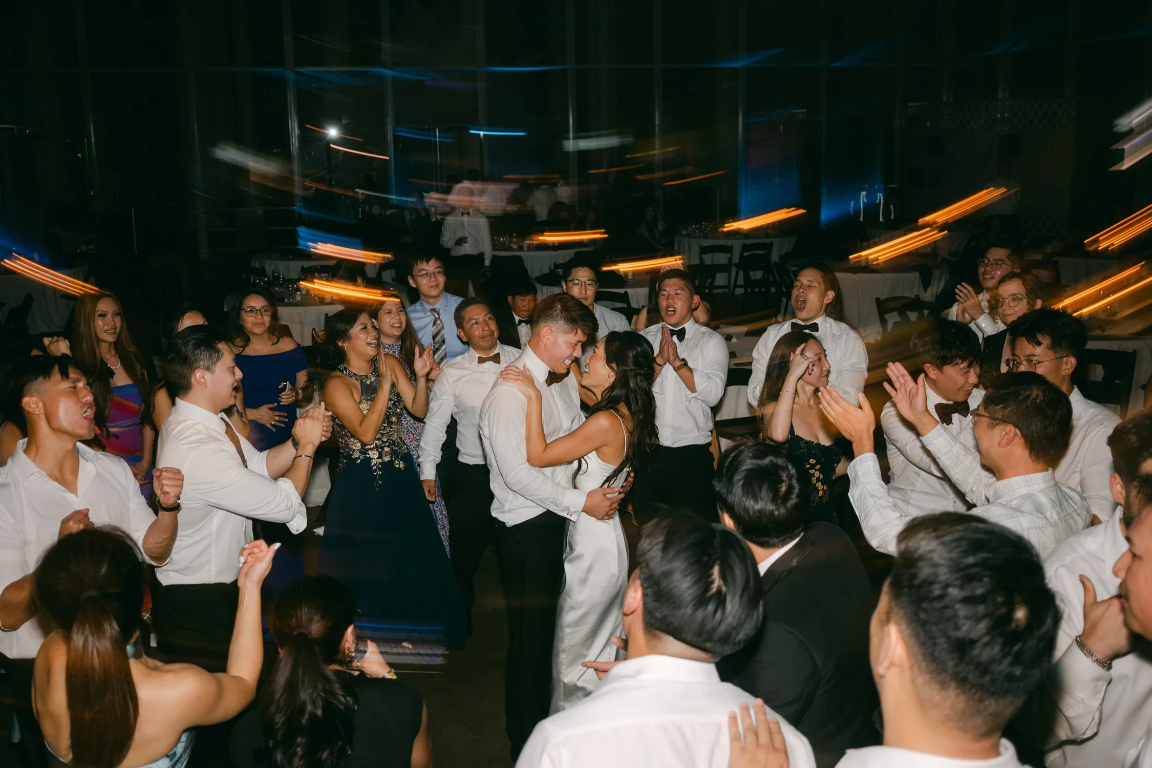 California Academy of Sciences in San Francisco Wedding, photo of the fun evening reception party