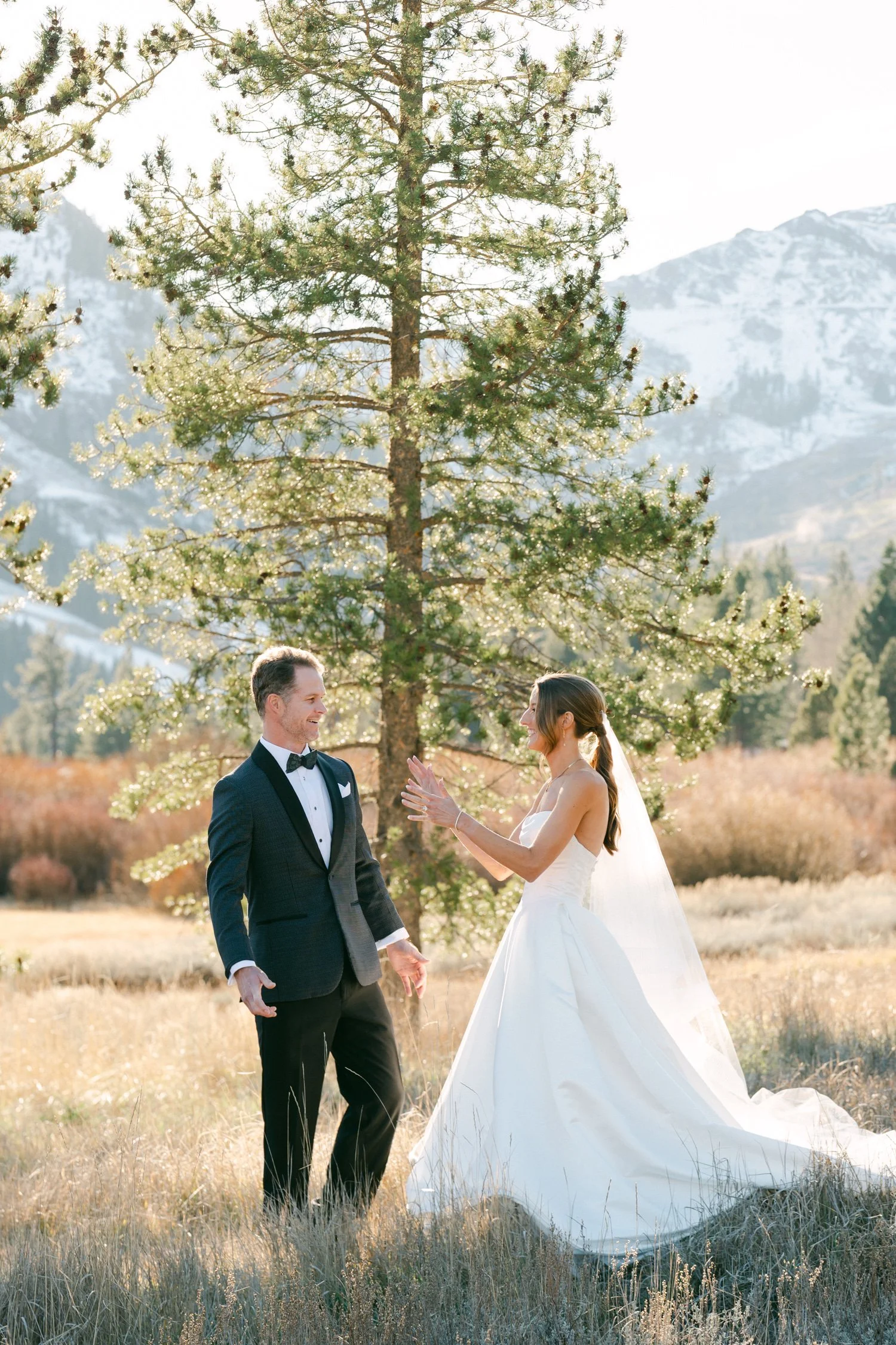 PlumpJack Wedding, photo of the bride and groom’s outdoor first look