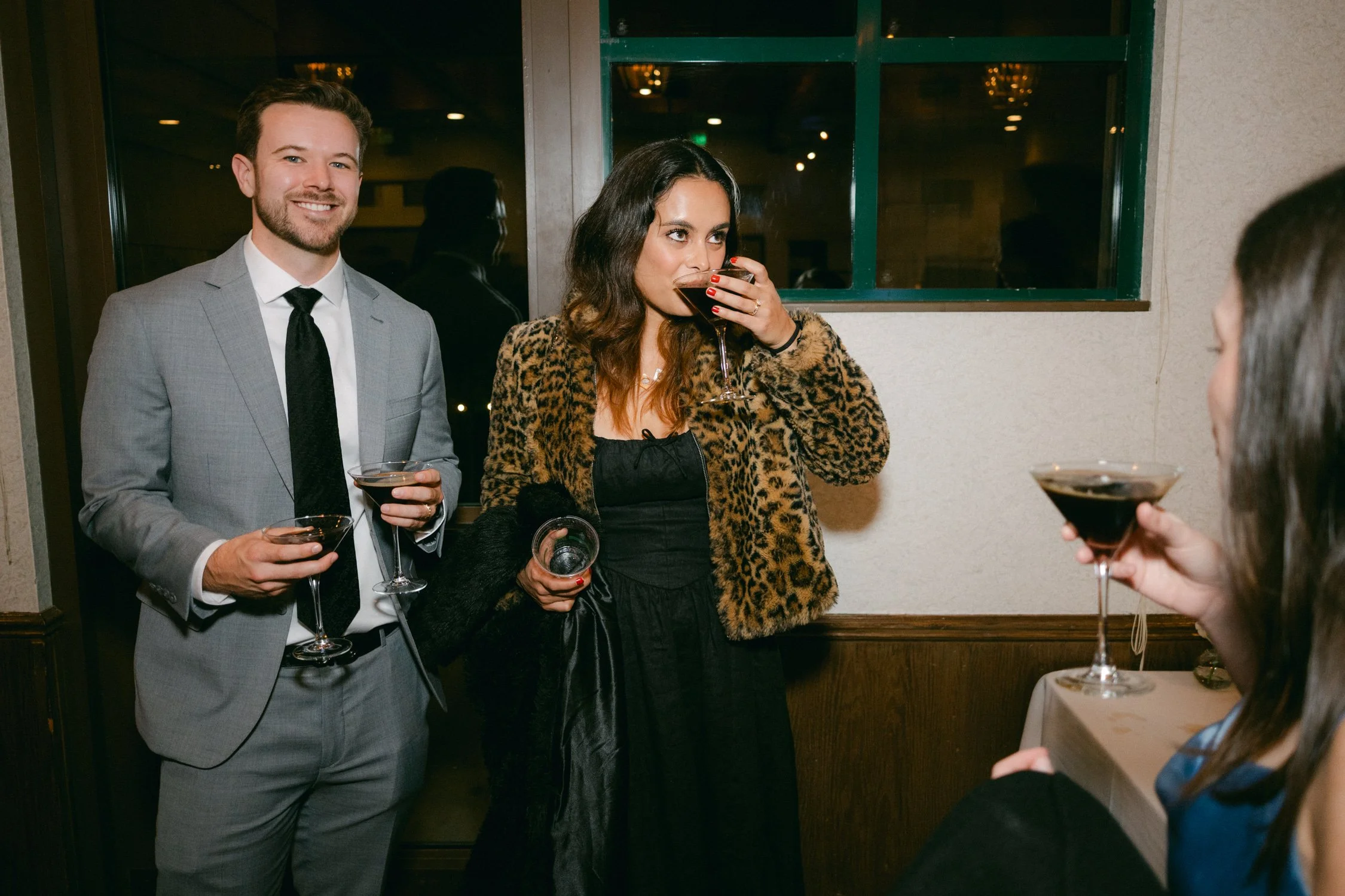 PlumpJack Wedding, photo of guests enjoying cocktail hour 