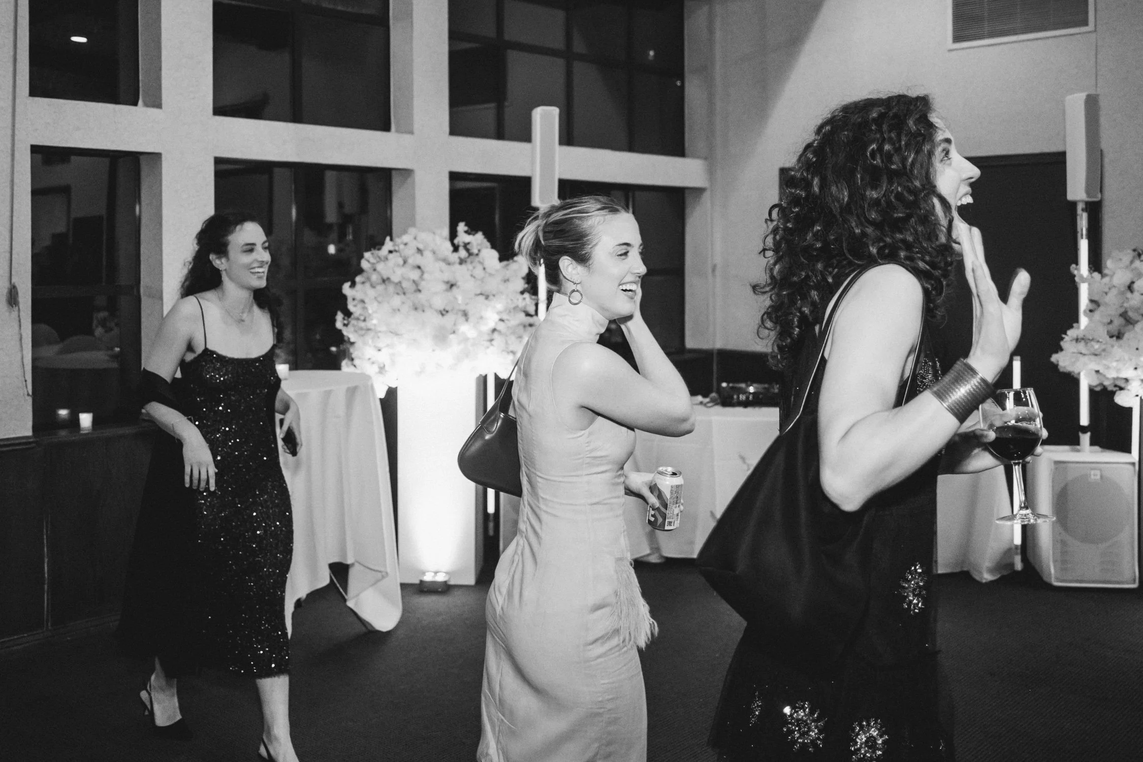 PlumpJack Wedding, photo of guests enjoying the wedding reception 