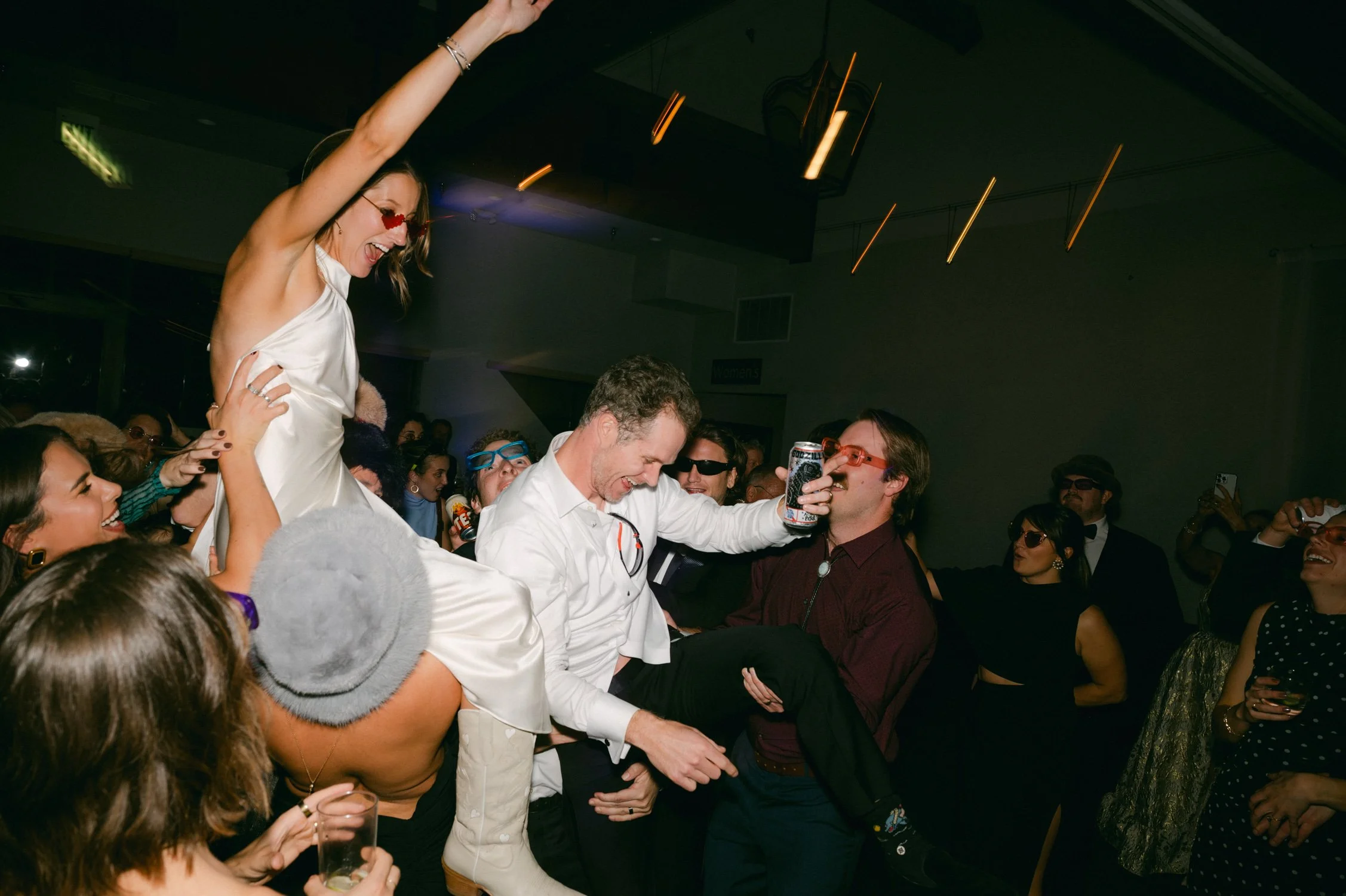 PlumpJack Wedding, photo of the bride and groom enjoying the afterparty 