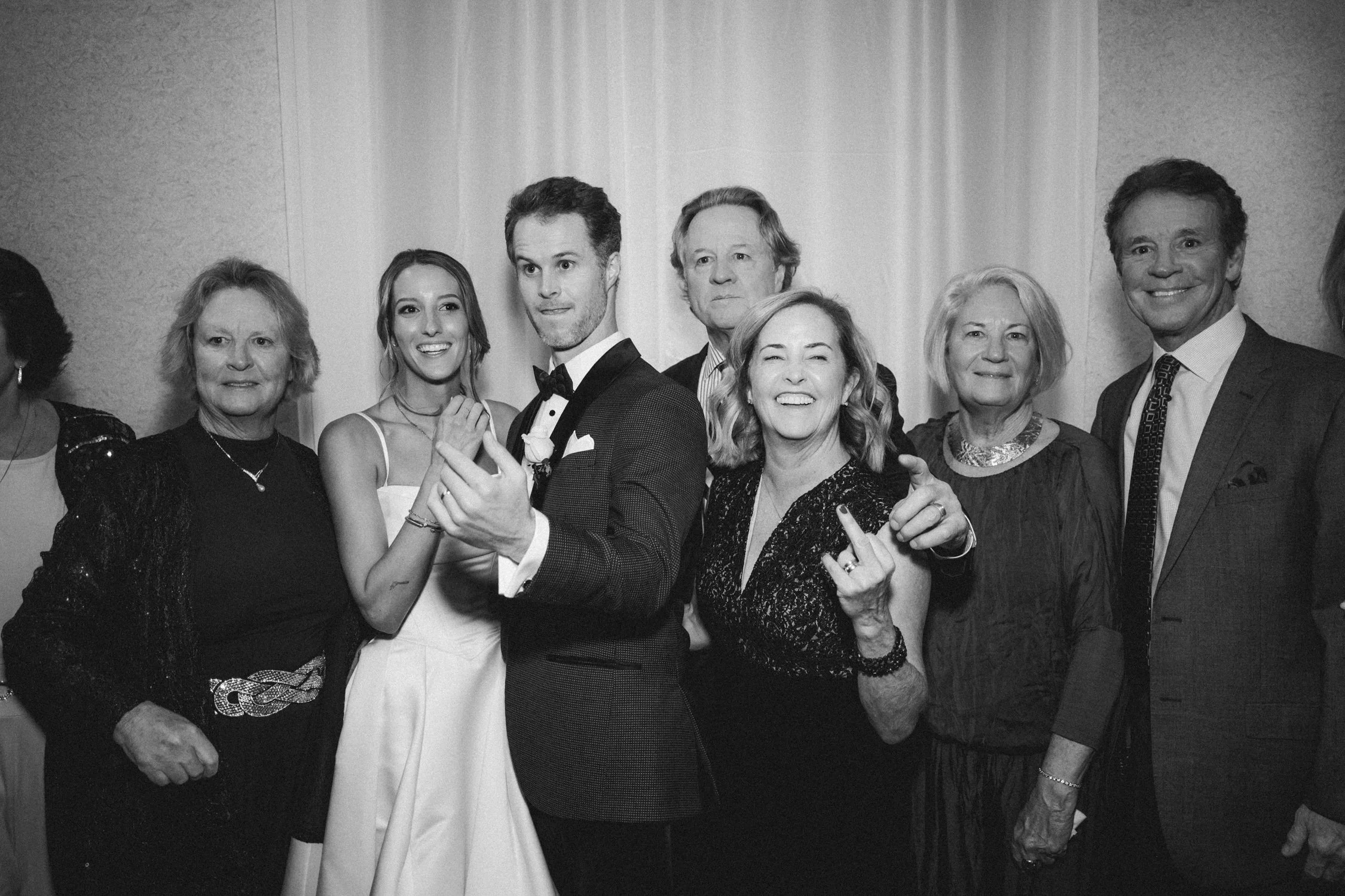 PlumpJack Wedding, photo of the bride and groom celebrating with their guests 