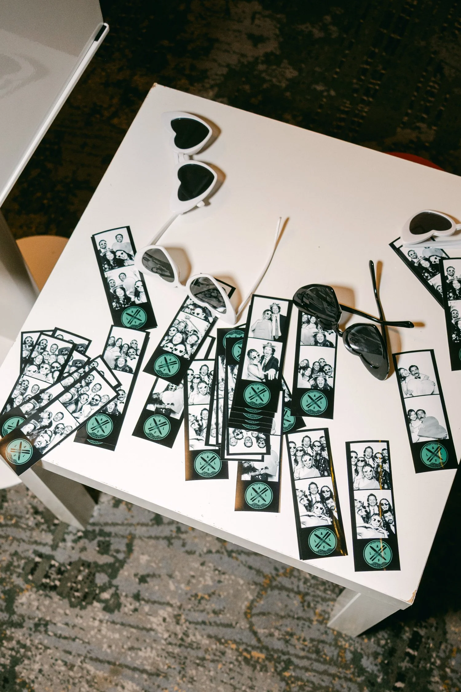 Palisades wedding venue, photo of souvenir photobooth strips
