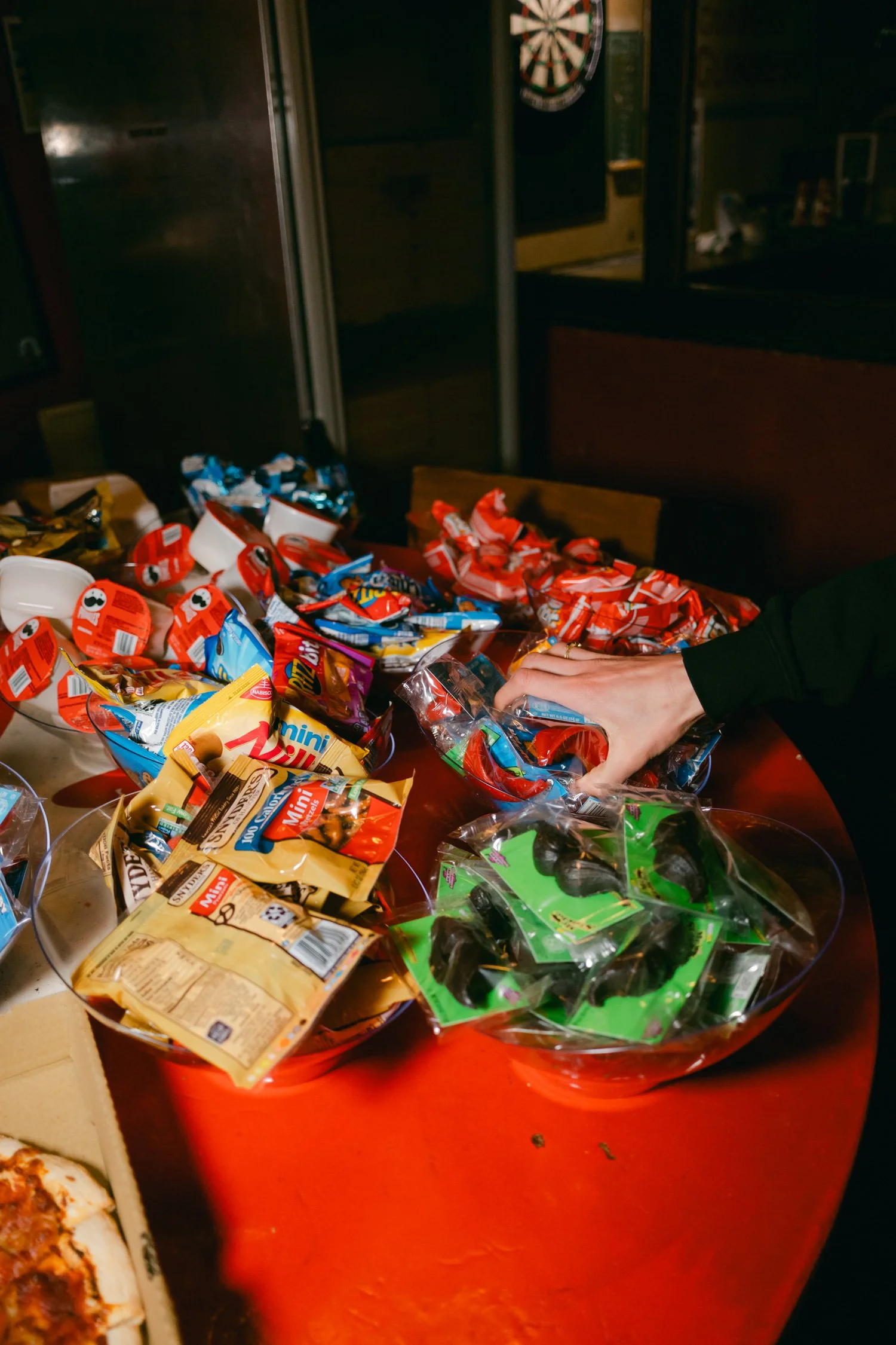 Palisades wedding venue, photo of a large assortment of snacks served during reception