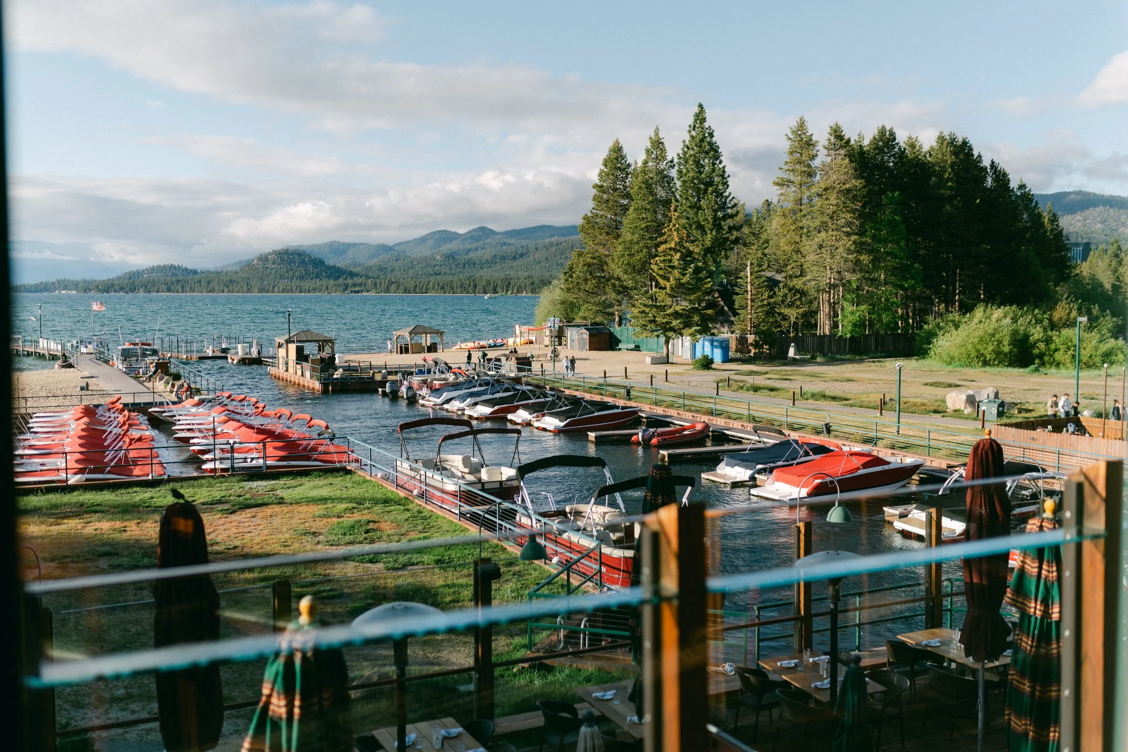 Riva Grill welcome party, photo of the panoramic view across the crystal-clear waters of Lake Tahoe 