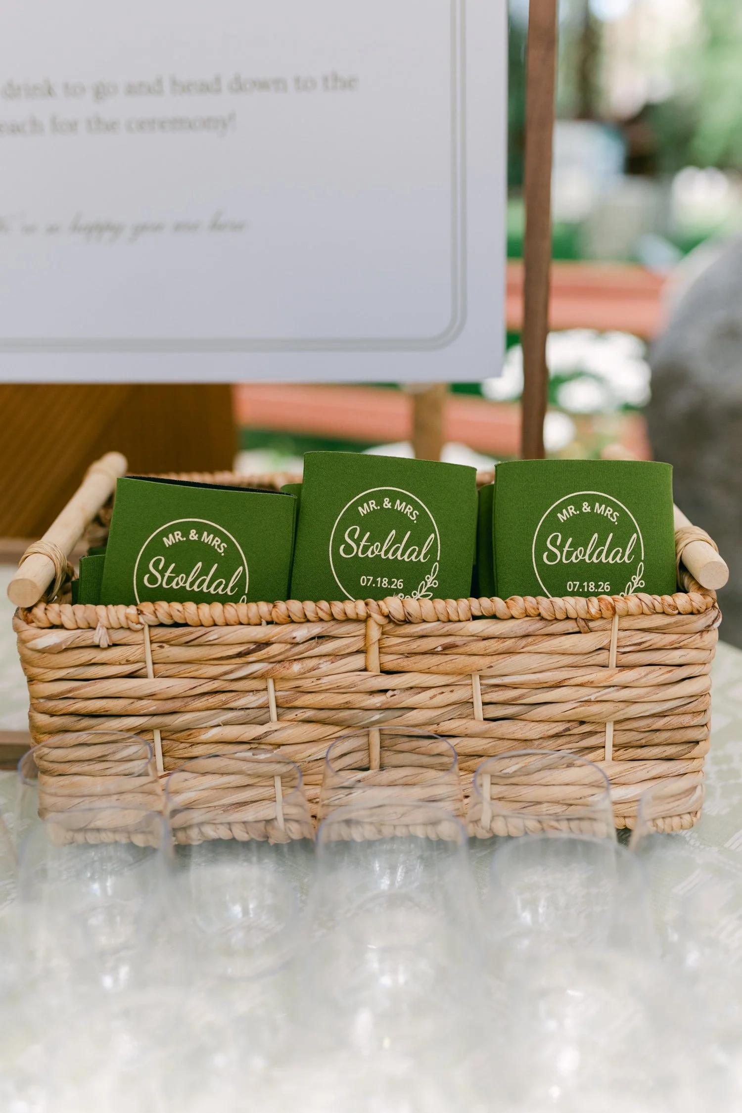 Lake Tahoe 4-H Camp wedding photos, photo of personalized wedding favors