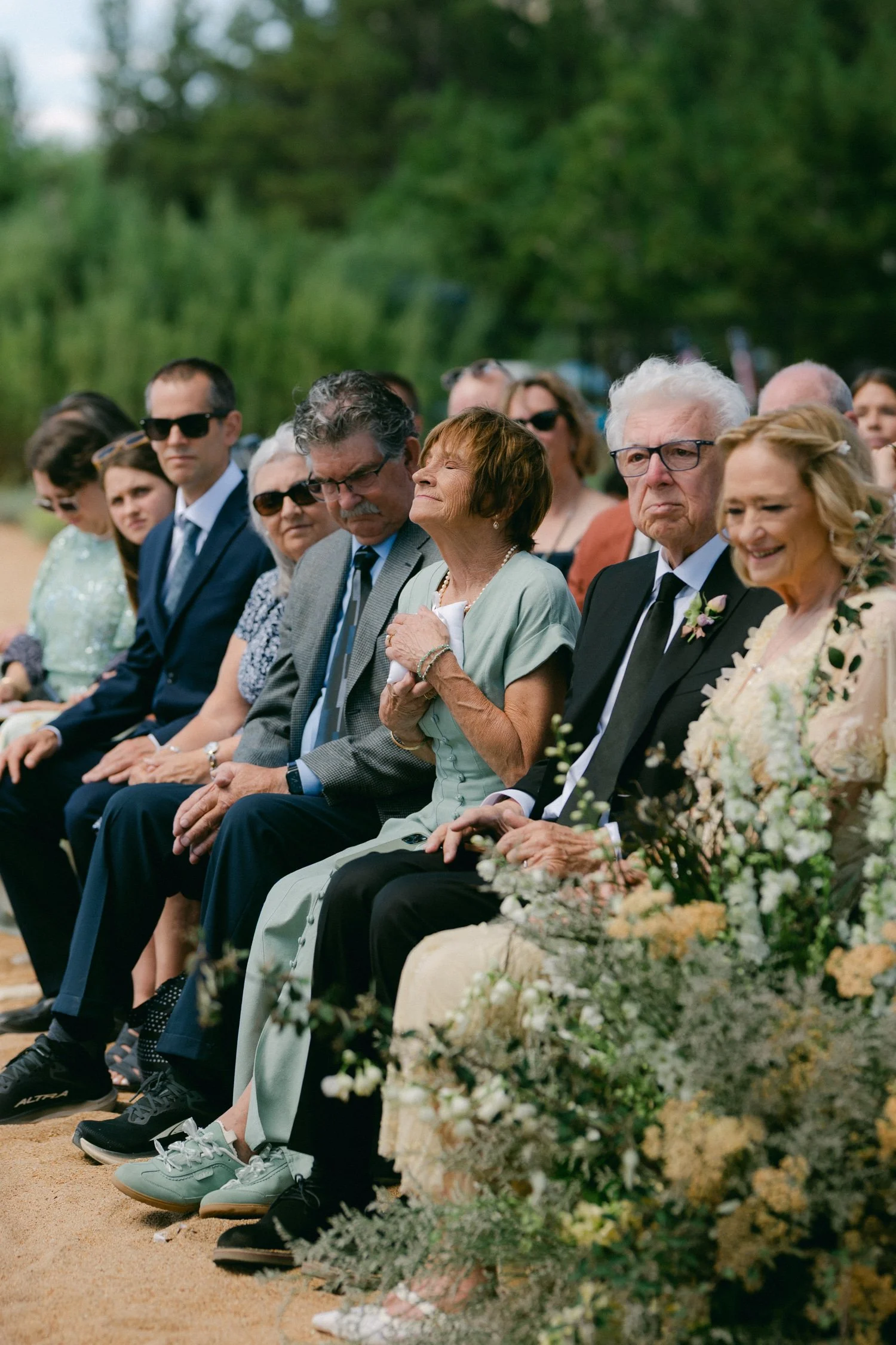 Lake Tahoe 4-H Camp wedding photos, photo of an emotional lakeside wedding ceremony