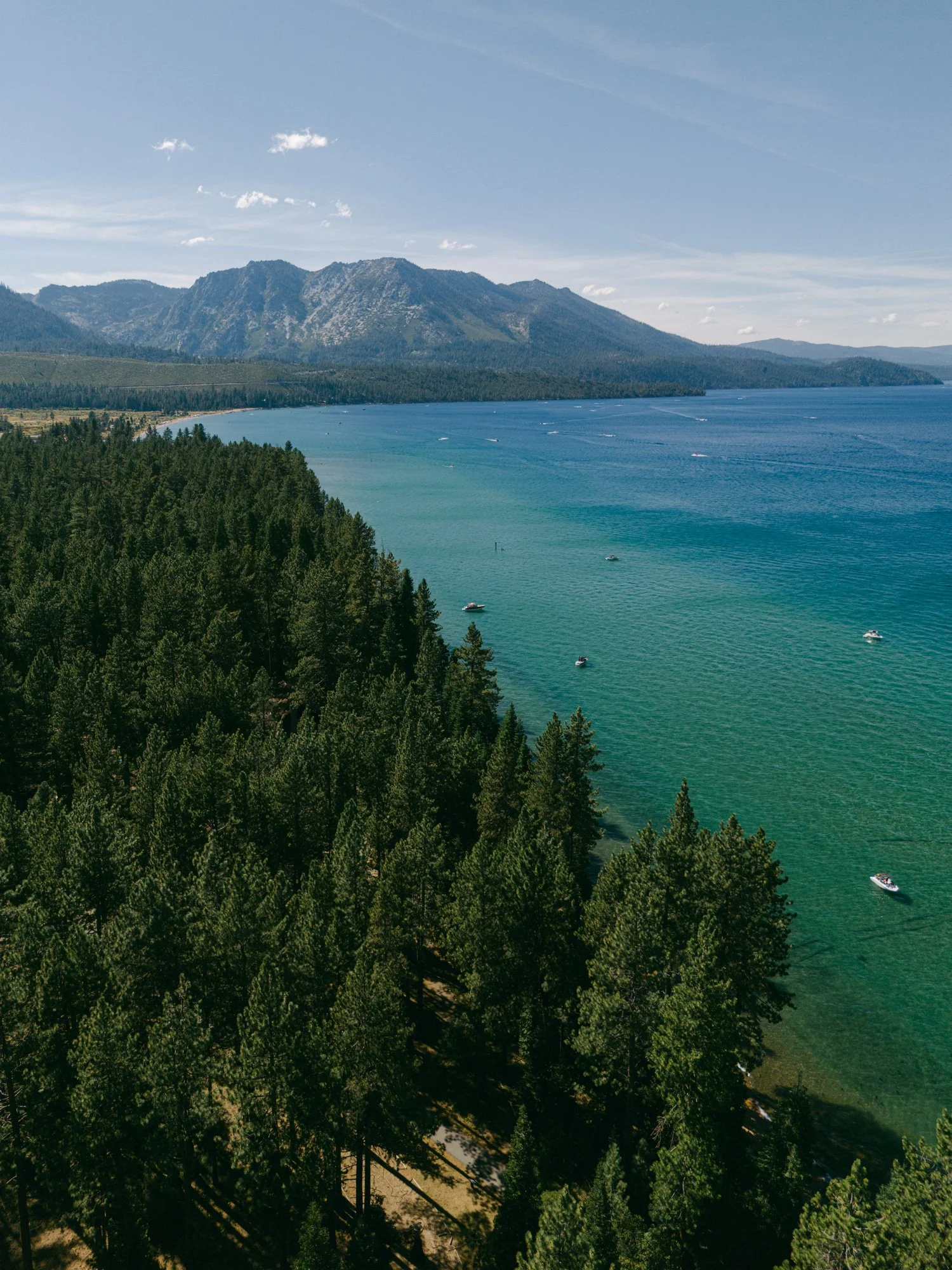 A Valhalla Lake Tahoe Wedding, photo of a large freshwater alpine lake in the Sierra Nevada mountain range