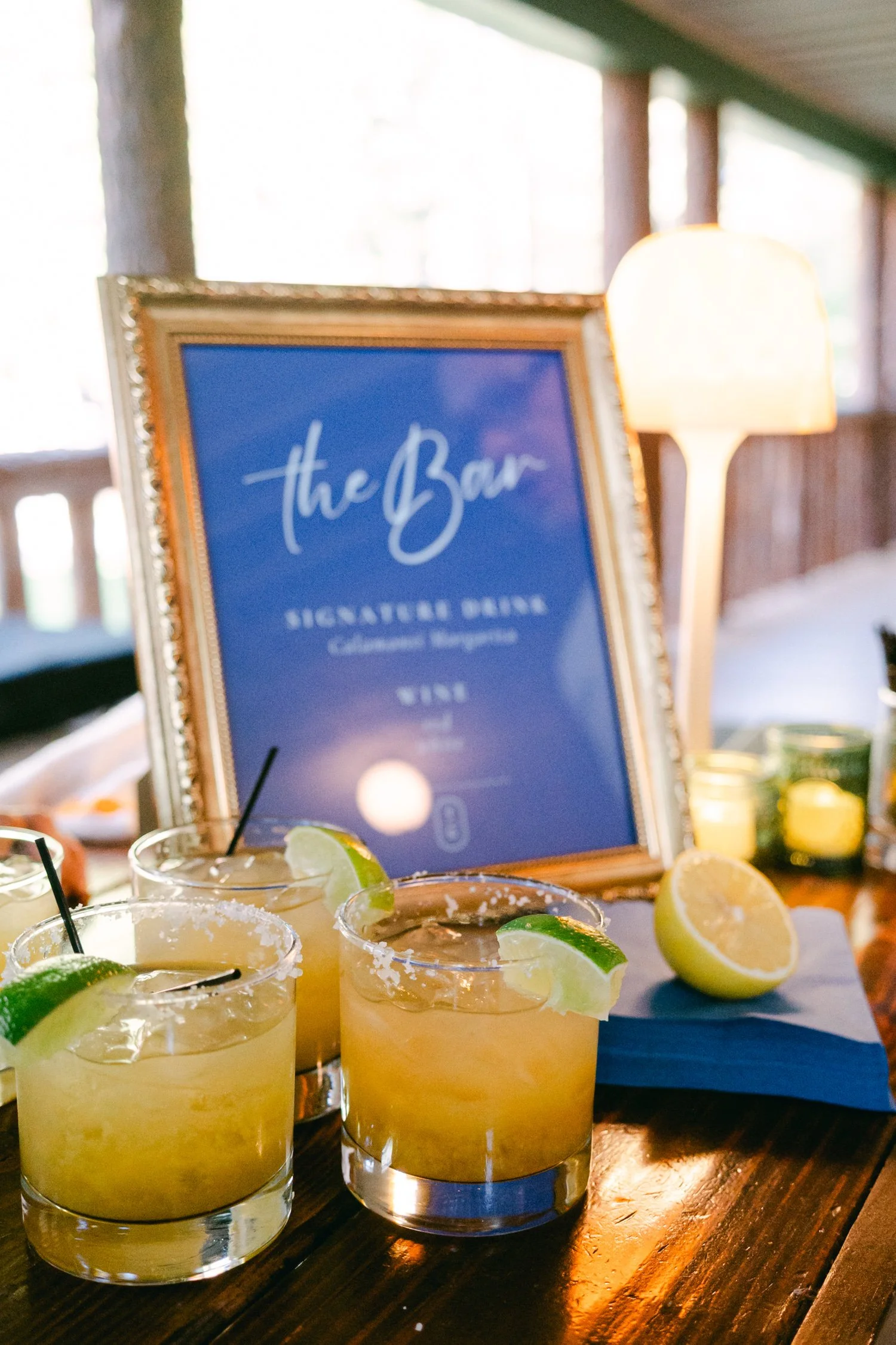A Valhalla Lake Tahoe Wedding, photo of signature drink station during cocktail hour