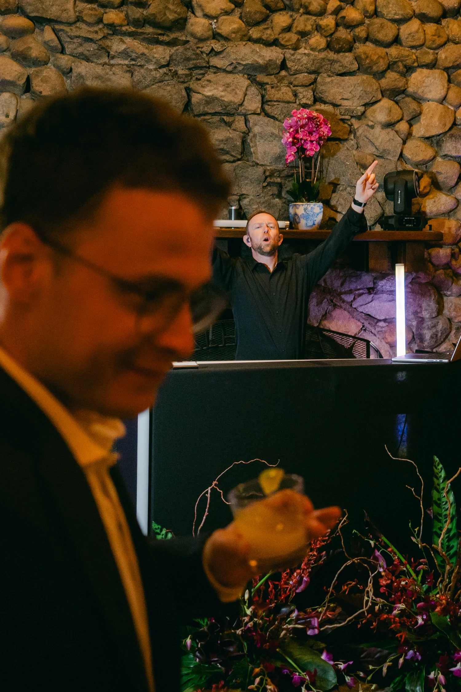 A Valhalla Lake Tahoe Wedding, photo of indoor celebration with a DJ energizing the crowd