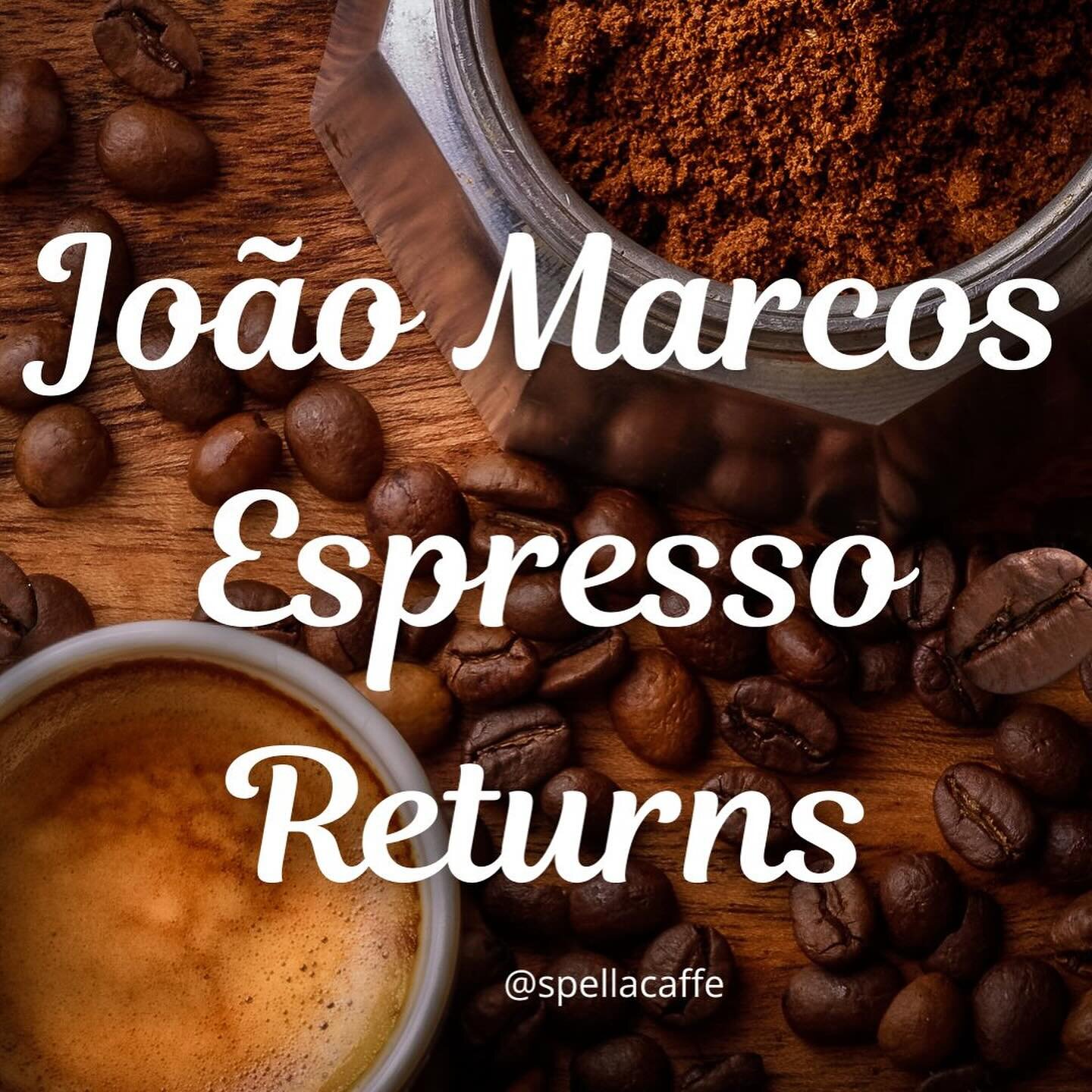 Spella Caff&egrave; is thrilled to announce the return of a beloved Brazilian bean... Jo&atilde;o Marcos Espresso!

Andrea Spella journeyed to Brazil in 2013 to visit the Botelhos coffee estate and was captivated by Jo&atilde;o&lsquo;s deep commitmen