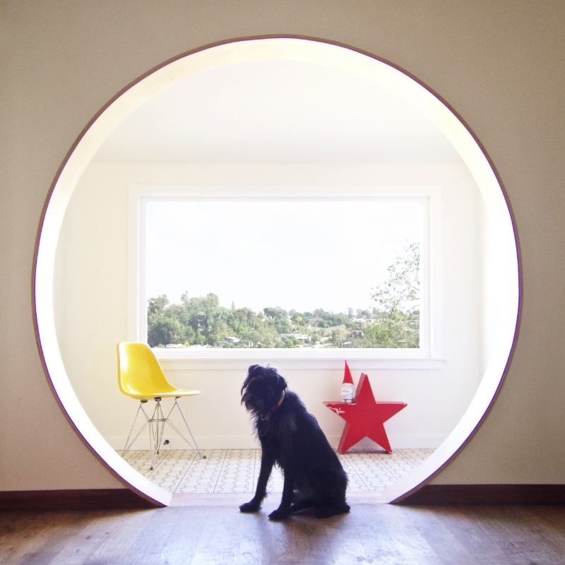 Rosie girl is totally feeling the round doorway. Designed by Catherine Garrison who has the patience of a saint!