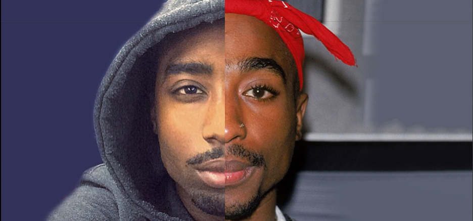 Marcc Rose on the left, 2Pac on the right.