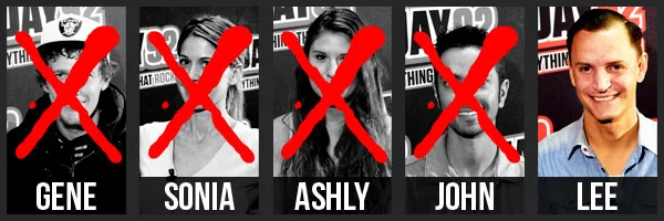 Elimination Order. First off Gene, then Sonia, then Ashly, then John.