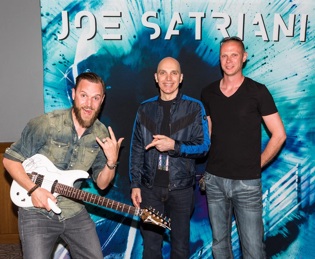 Me and Charlie's new purdy guitar, Joe, and my friend Colin. NBD.