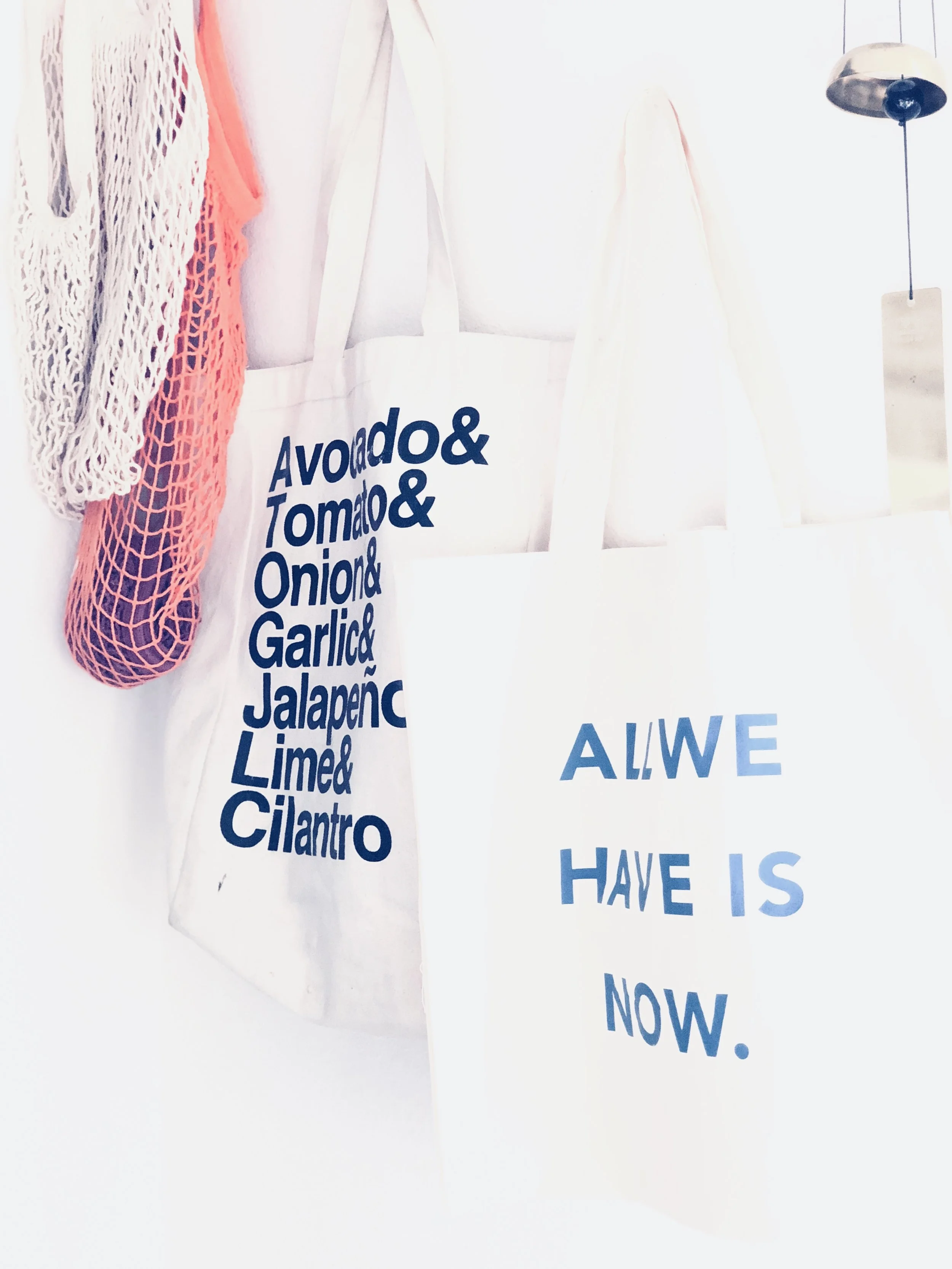 Just a few of my many multipurpose reusable bags.
