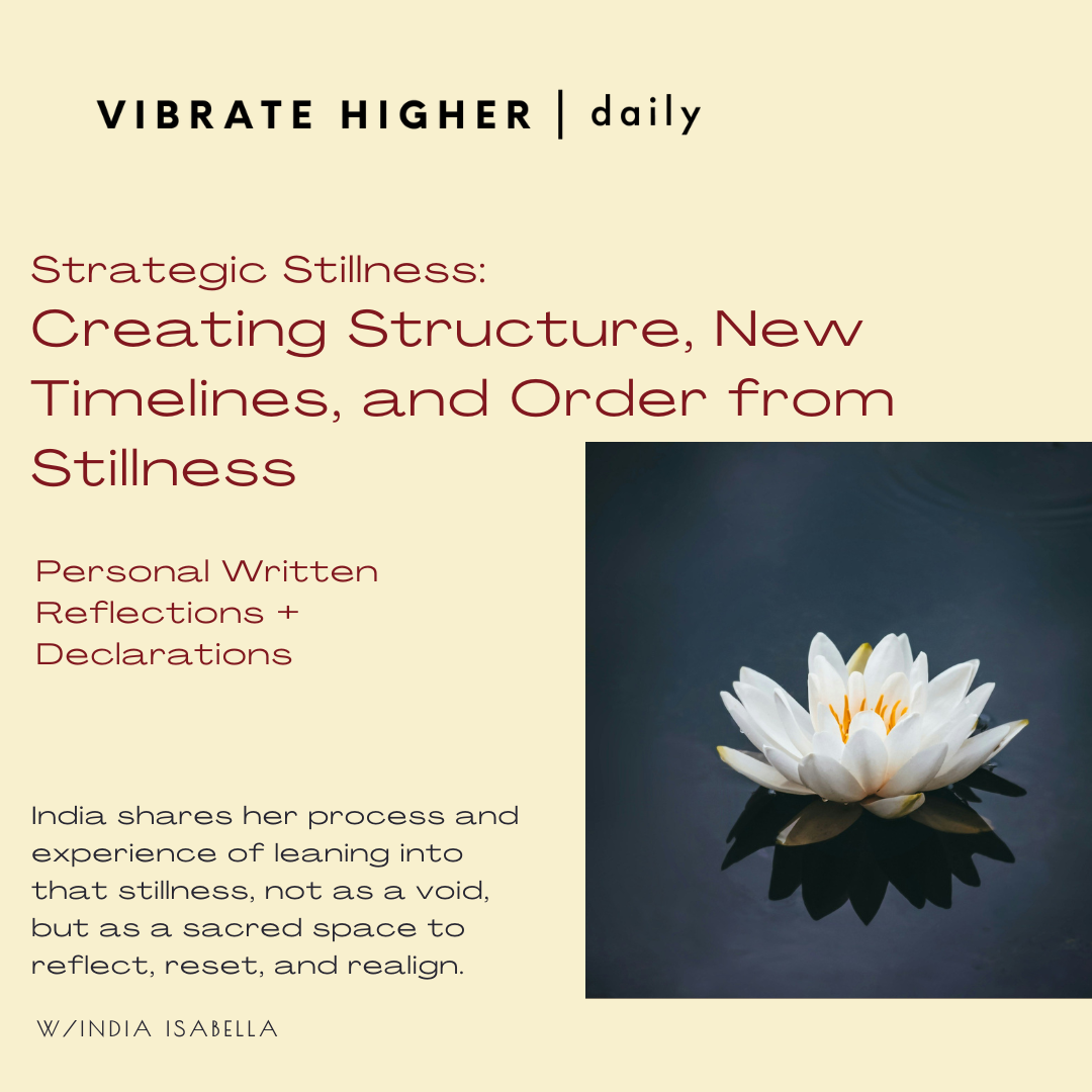 Strategic Stillness: Personal Written Reflections and Declarations 