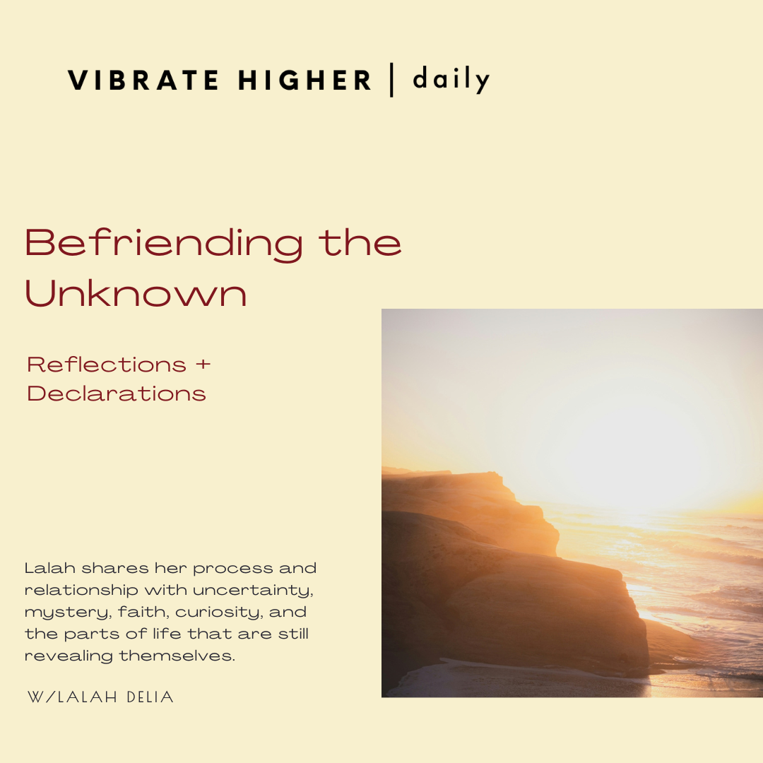 Befriending the Unknown: Reflections + Declarations  