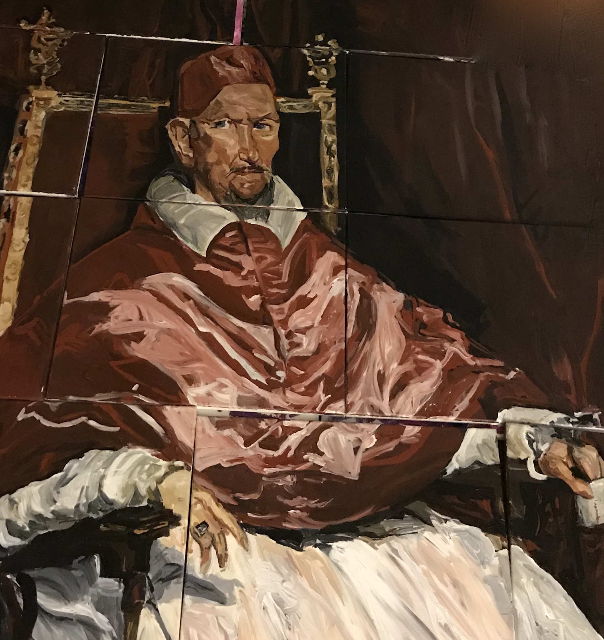 Study of Velázquez's Pope Innocent X in 11 parts