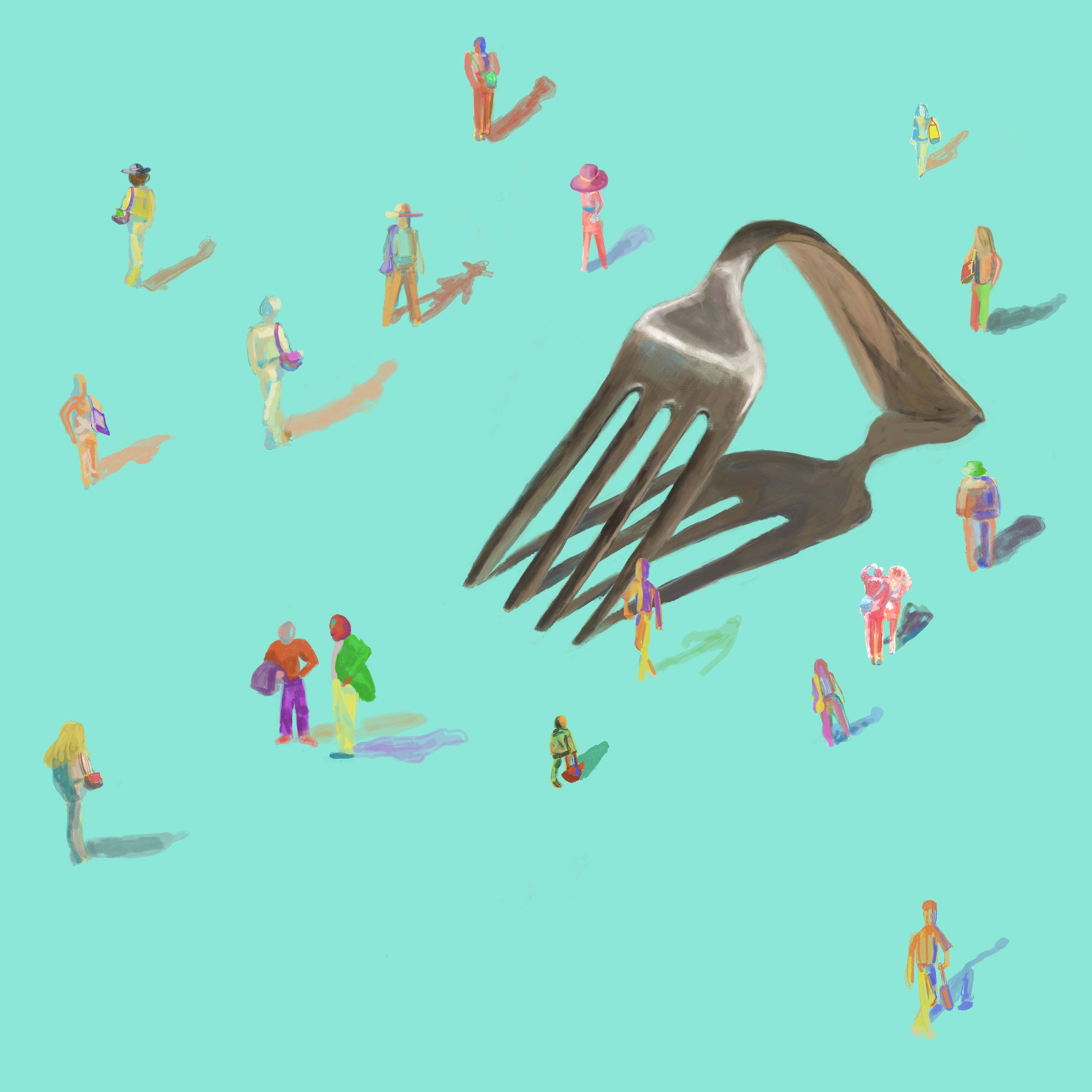 People of the Fork 2 (digital painting)