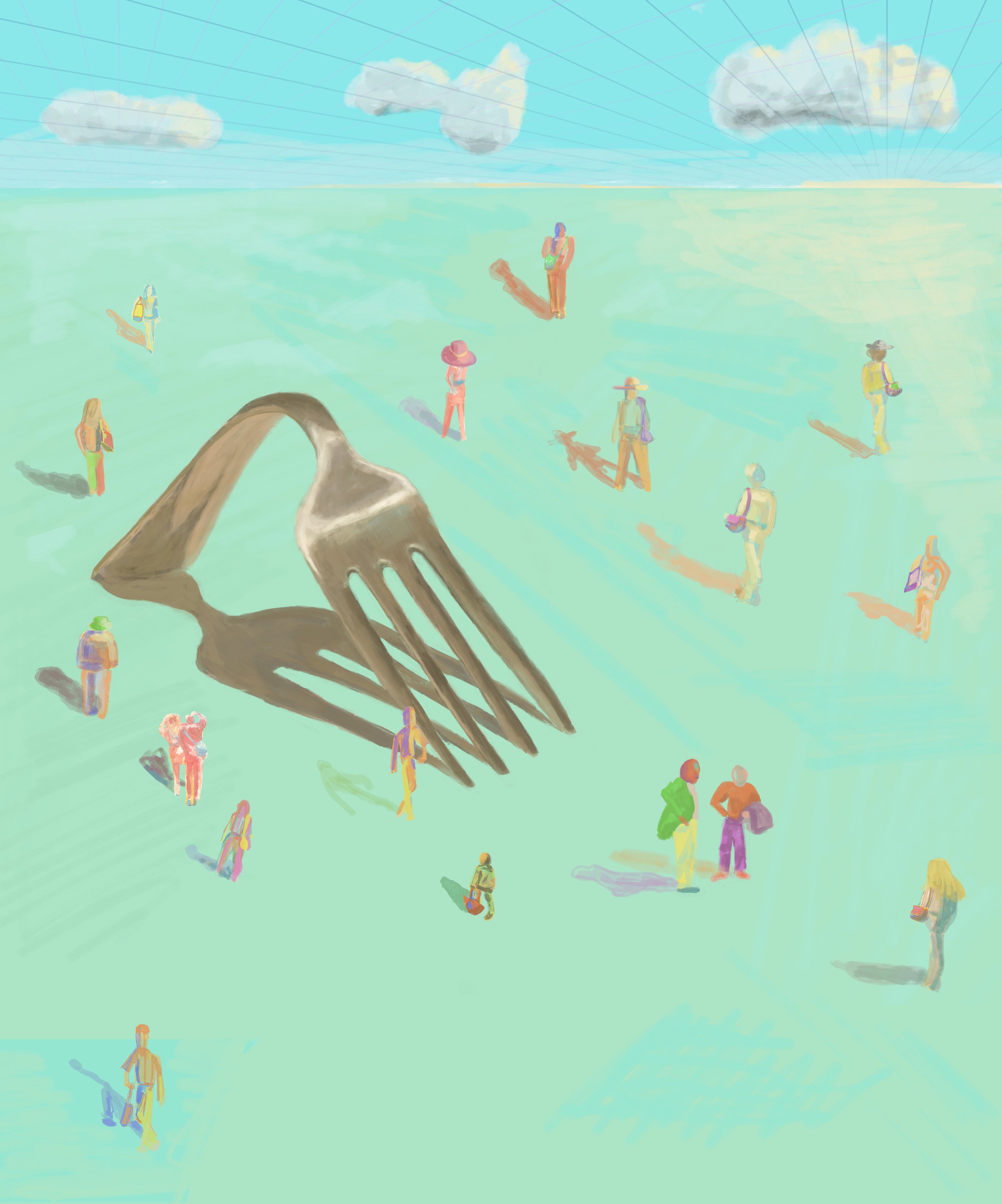 People of the Fork 3 (Digital Painting 2023)