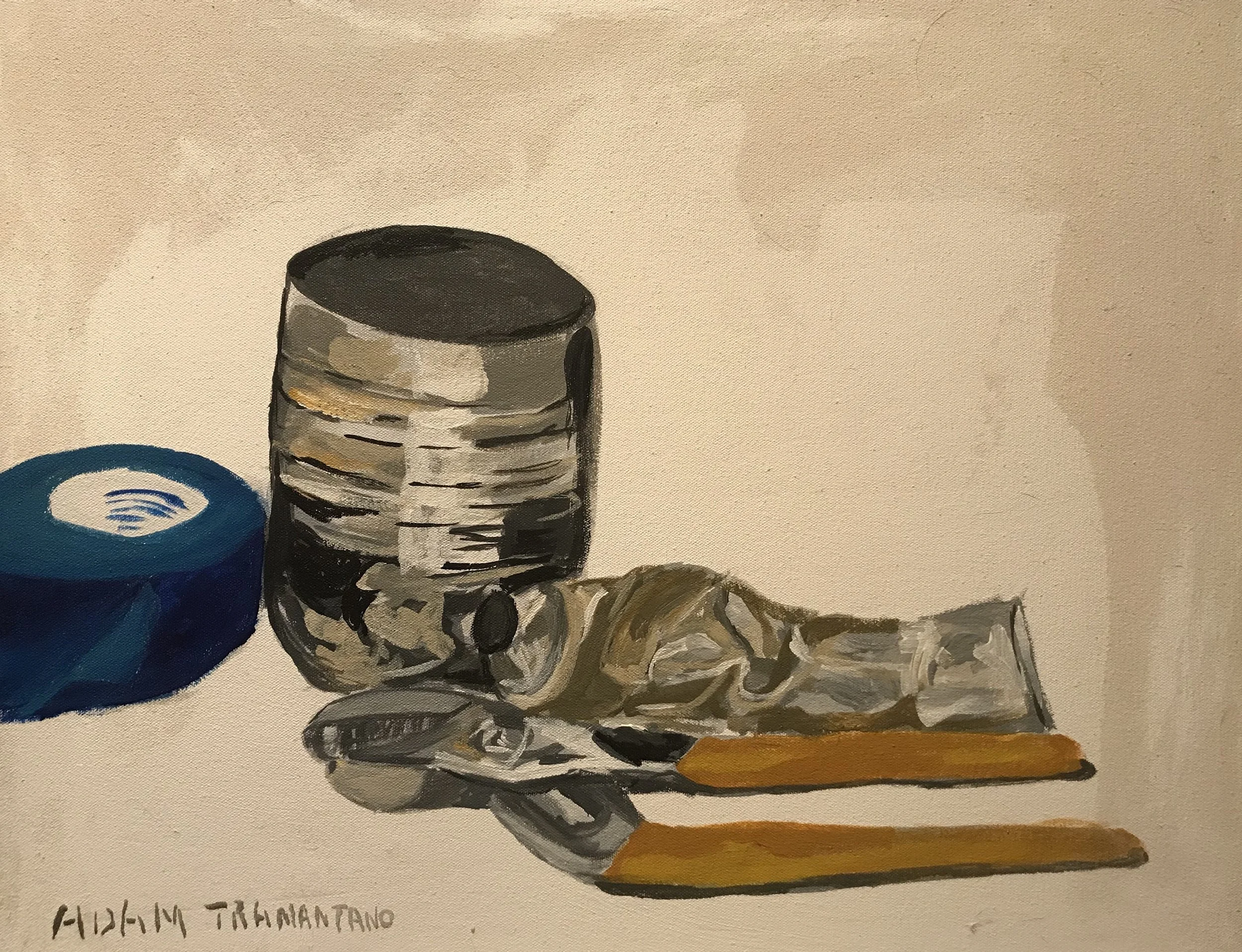 tape, can, paint, tool