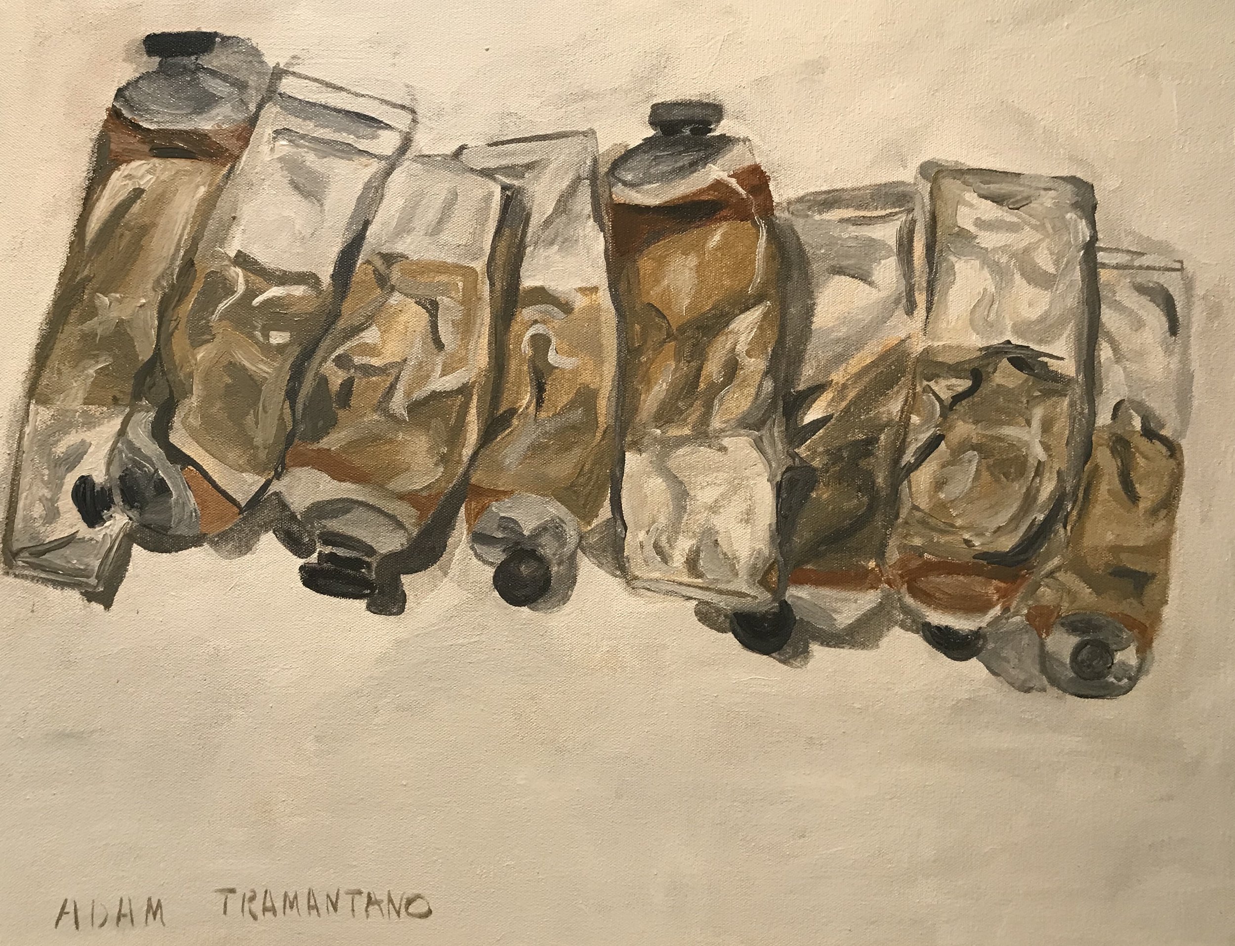 8 tubes of paint [16"x20"]