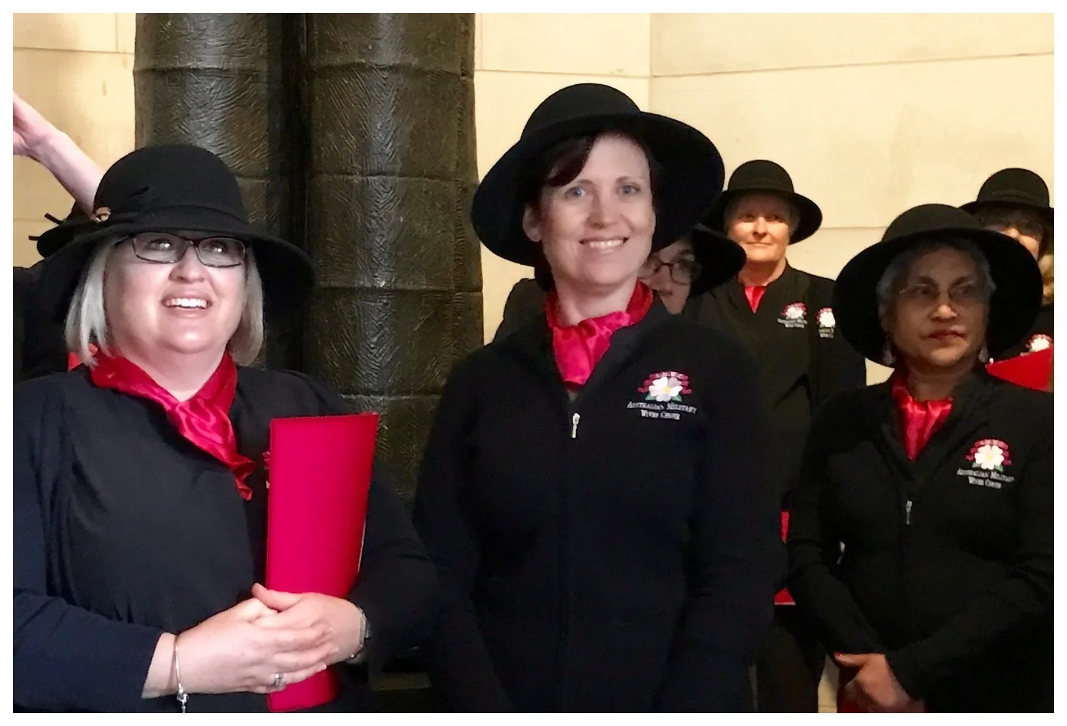 Waiting for our performance to start at the Australian War Memorial, October 2016