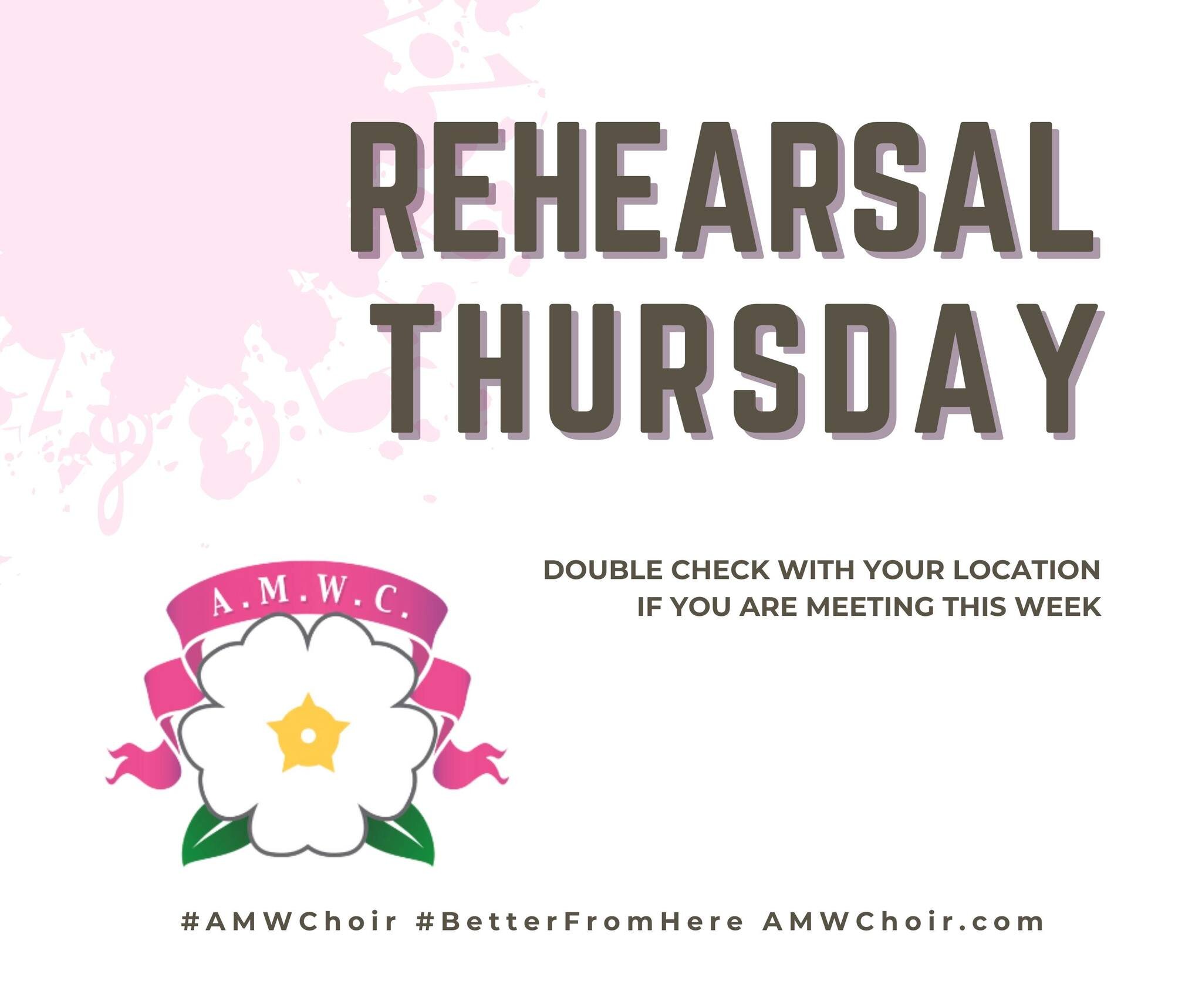 Happy rehearsal Thursday! While tonight is a rehearsal night, our choir is also gearing up for our National Leadership Training this weekend. Our dedicated volunteers will be coming together to learn how to take the AMWChoir to new heights and help u