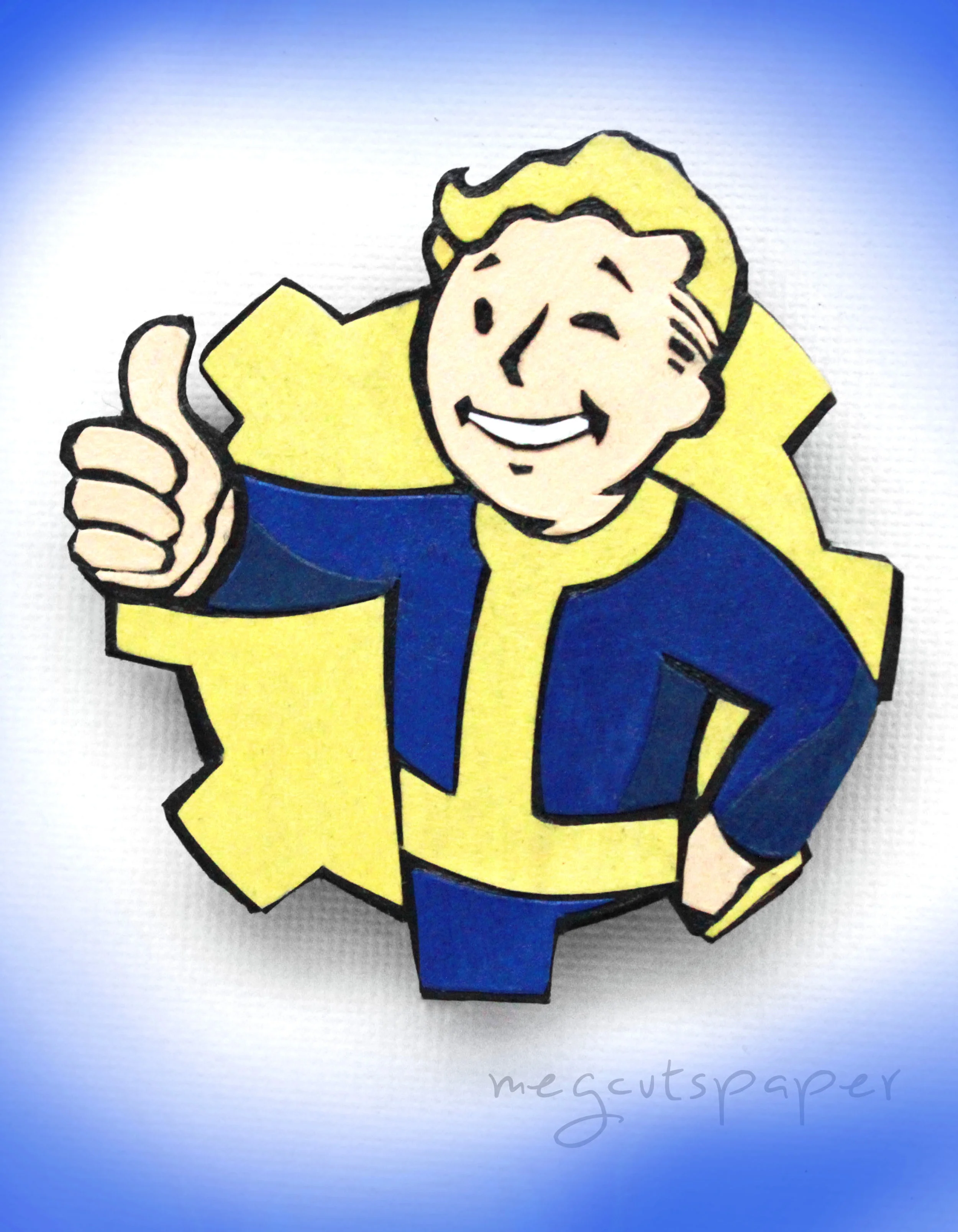 Megcutspaper_Fallout_Vaultboy_Pipboy_Thumbsup_Magnet.jpg