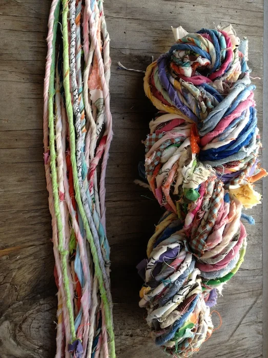 handspun recycled cotton yarn