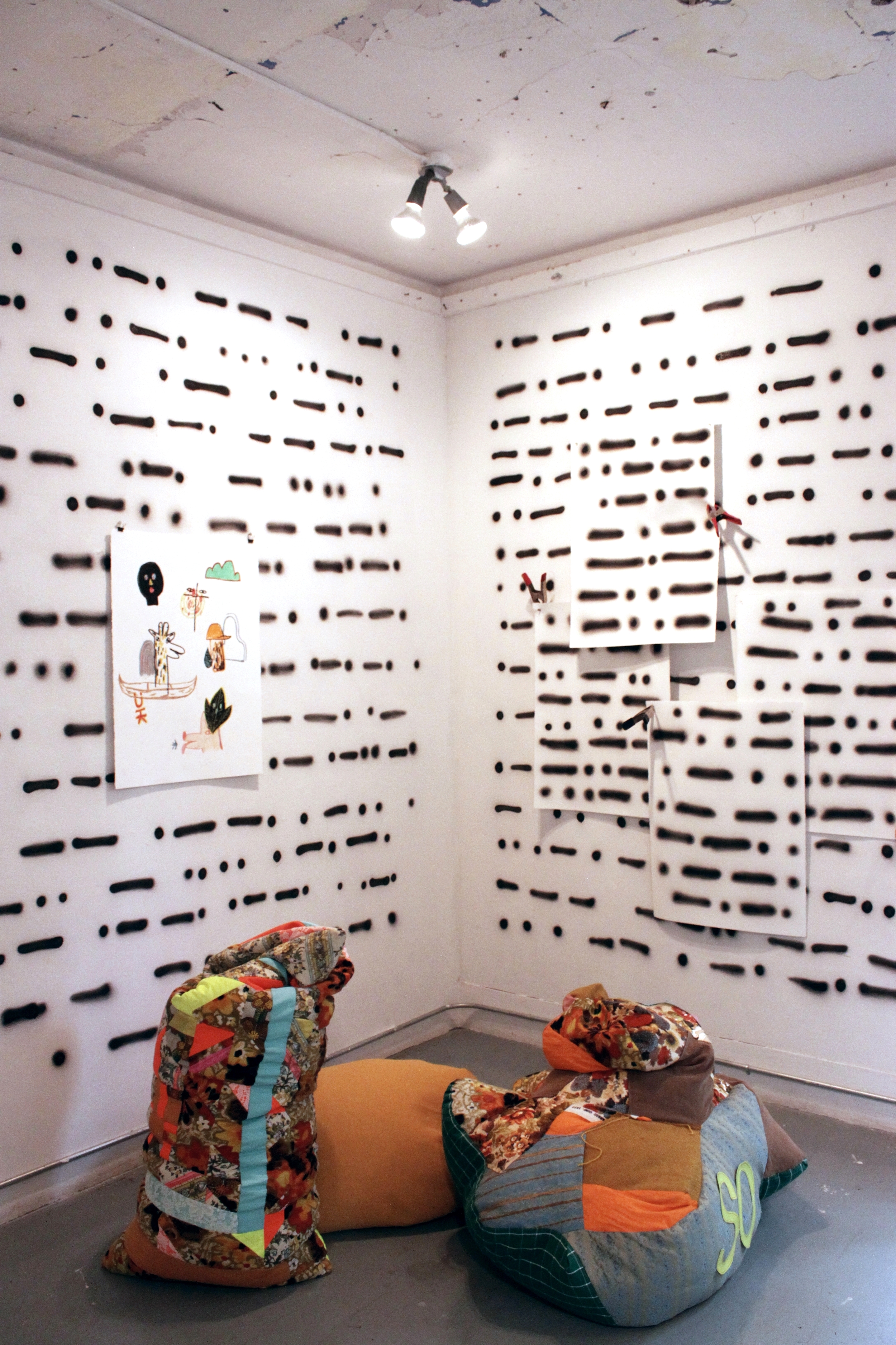 MORSE CODE WALL TEXT