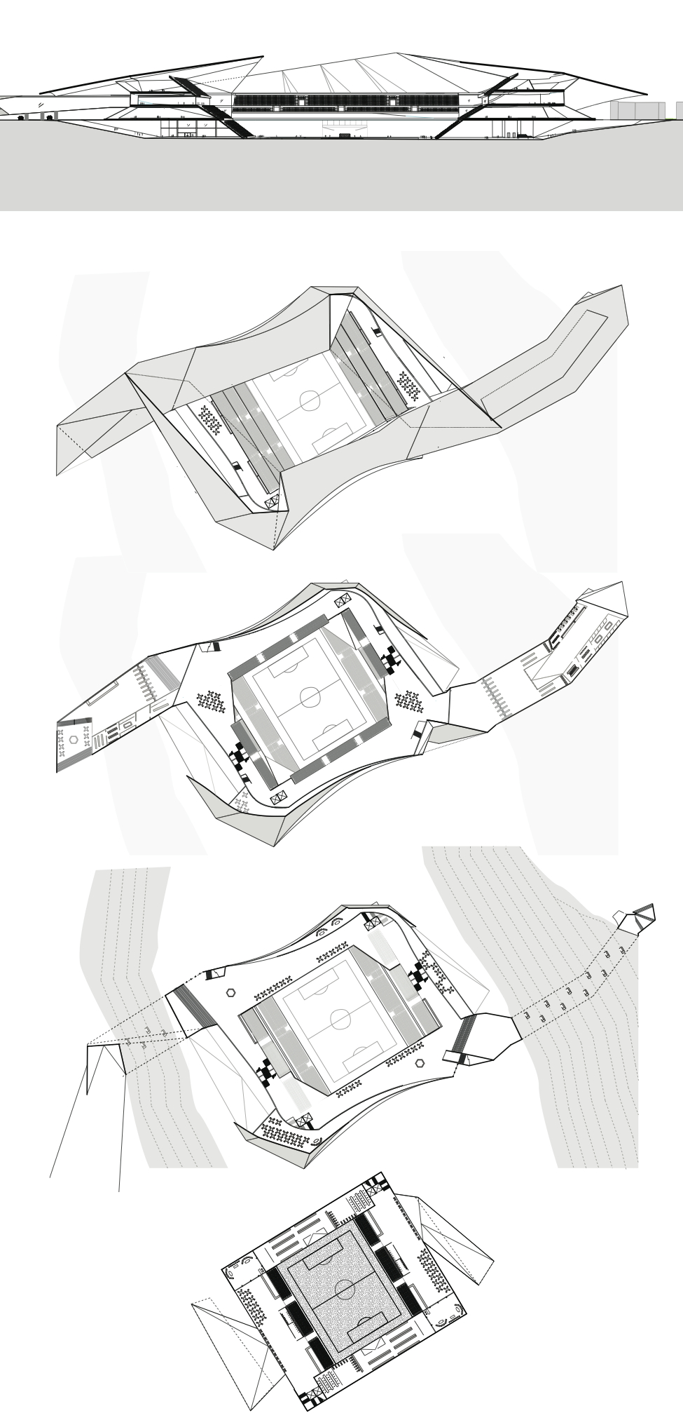 Stadium - Section + Plans