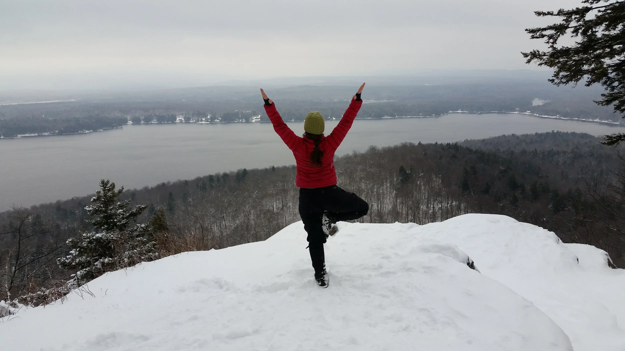 Tree Pose on top of lil' Panther Mt