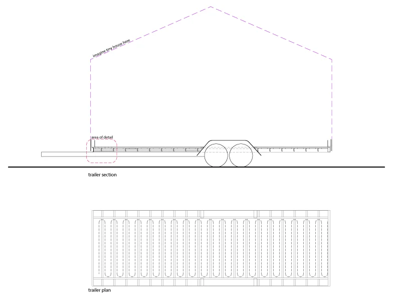 Tiny House Trailer Plan and Section