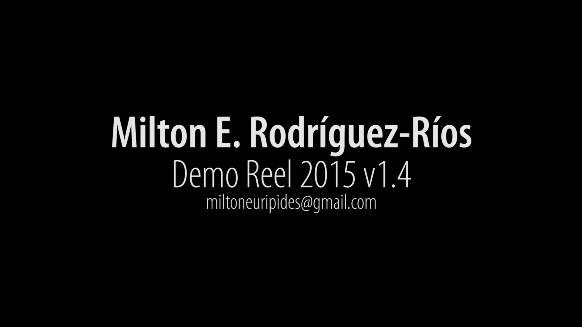 Demo Reel 2015