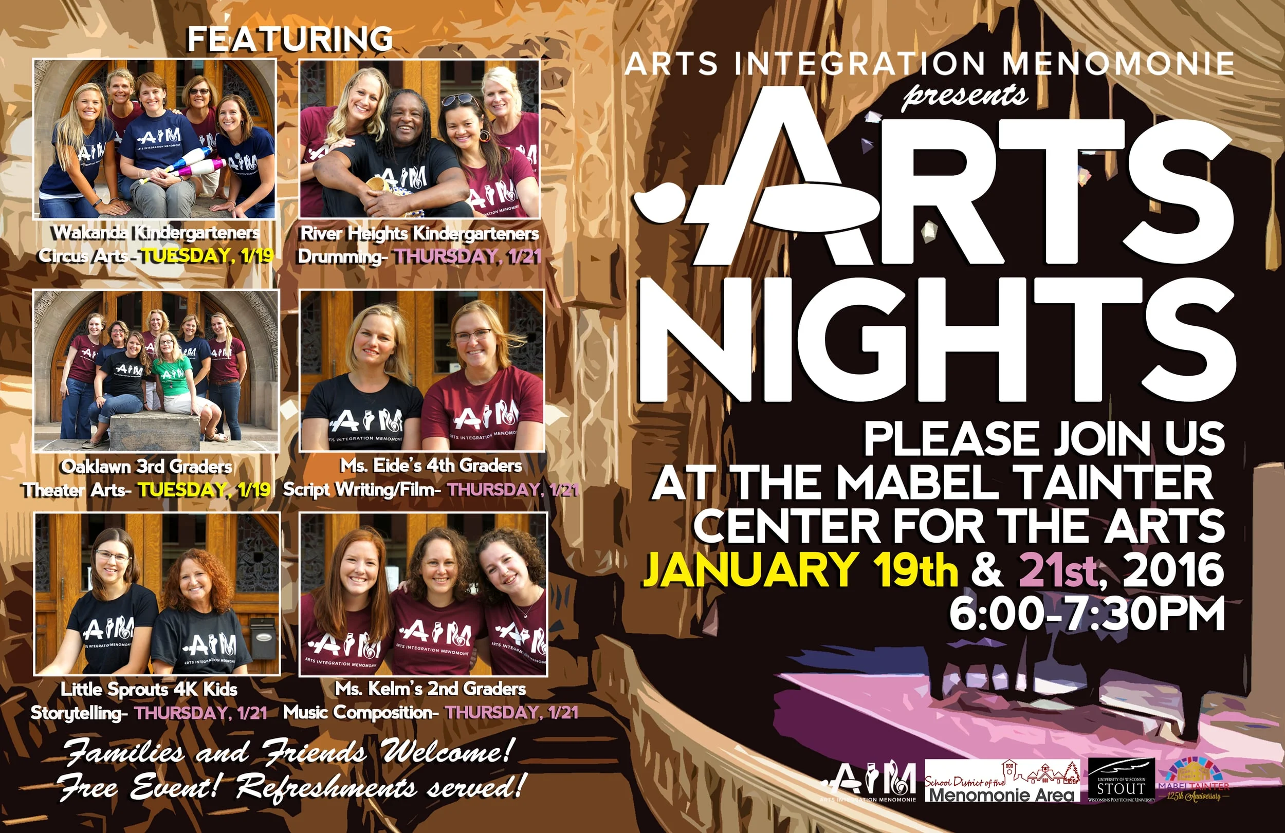 Arts Nights at the Mabel Tainter Center for the Arts