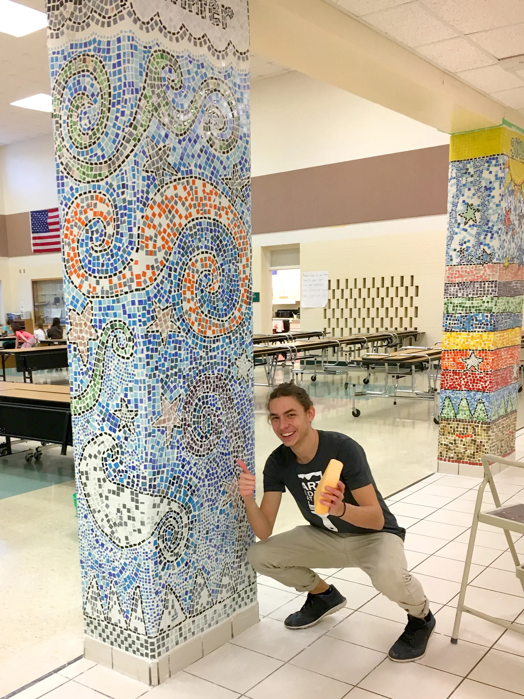 Marko Pechnik UW-Stout Art Education INTERNSHIPS: 1) Wakanda Mosaic Pillar Project, Wakanda Elementary School 2) PAINT International, Mabel Tainter Center for Arts