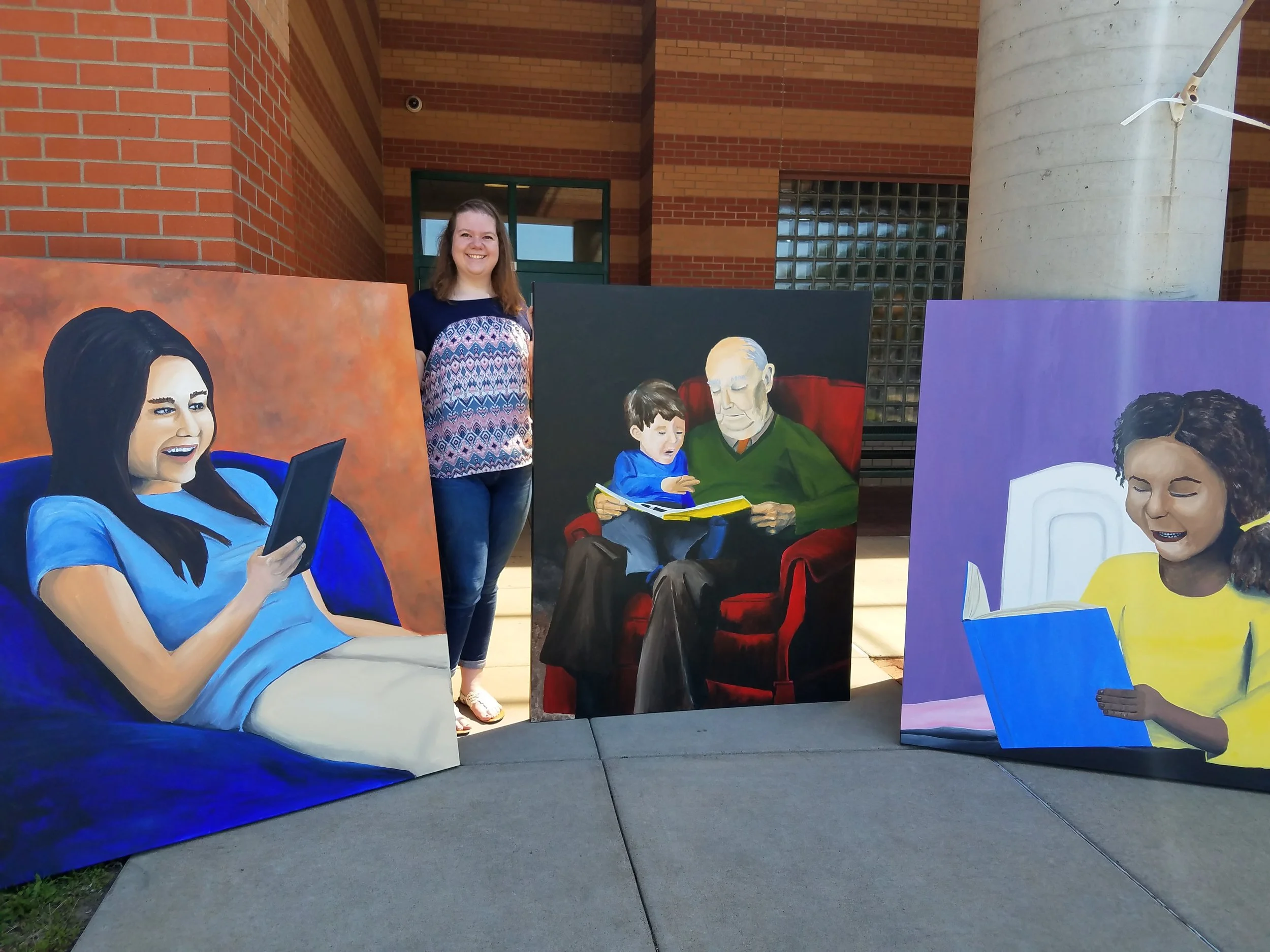 Nicole Seidler UW-Stout Art Education INTERNSHIPS: 1) Thursday Thrill Seekers, Leisure Center, 2) Art at the Arc, Arc of Dunn County, 3) Library Canvas project, Oaklawn Elementary