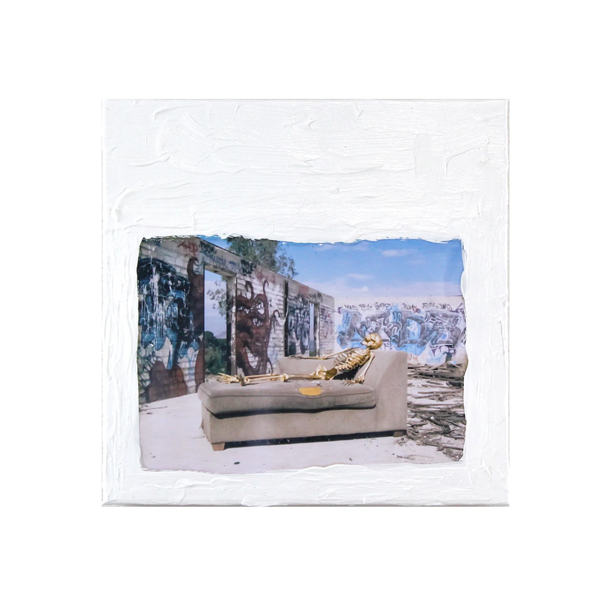 Serenity Now 2013 Acrylic paint and digital print on canvas 12x12 