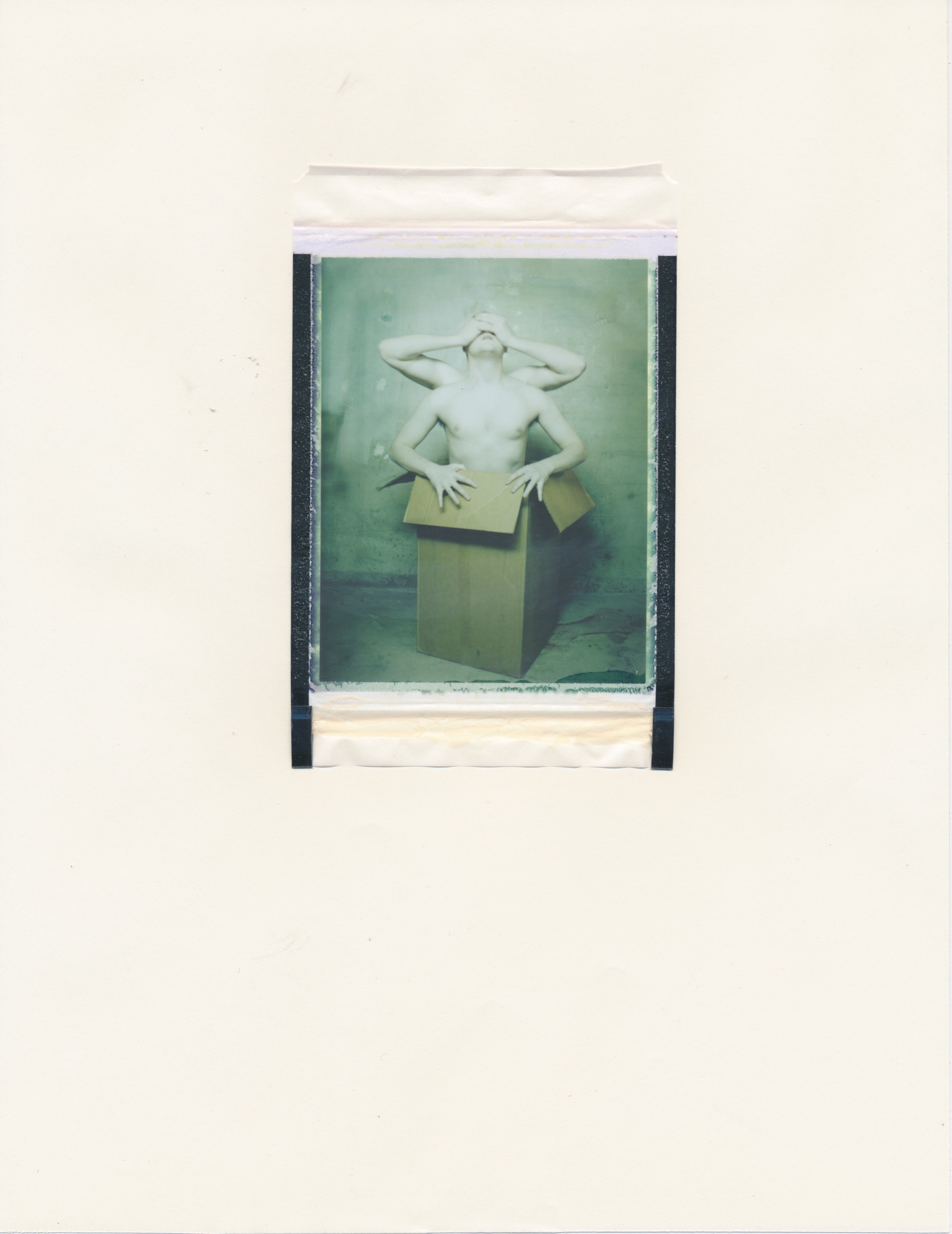 Human Obscura #11 (Figure in Box 4) 2015 Diffusion Transfer Print on Paper 8.5x11