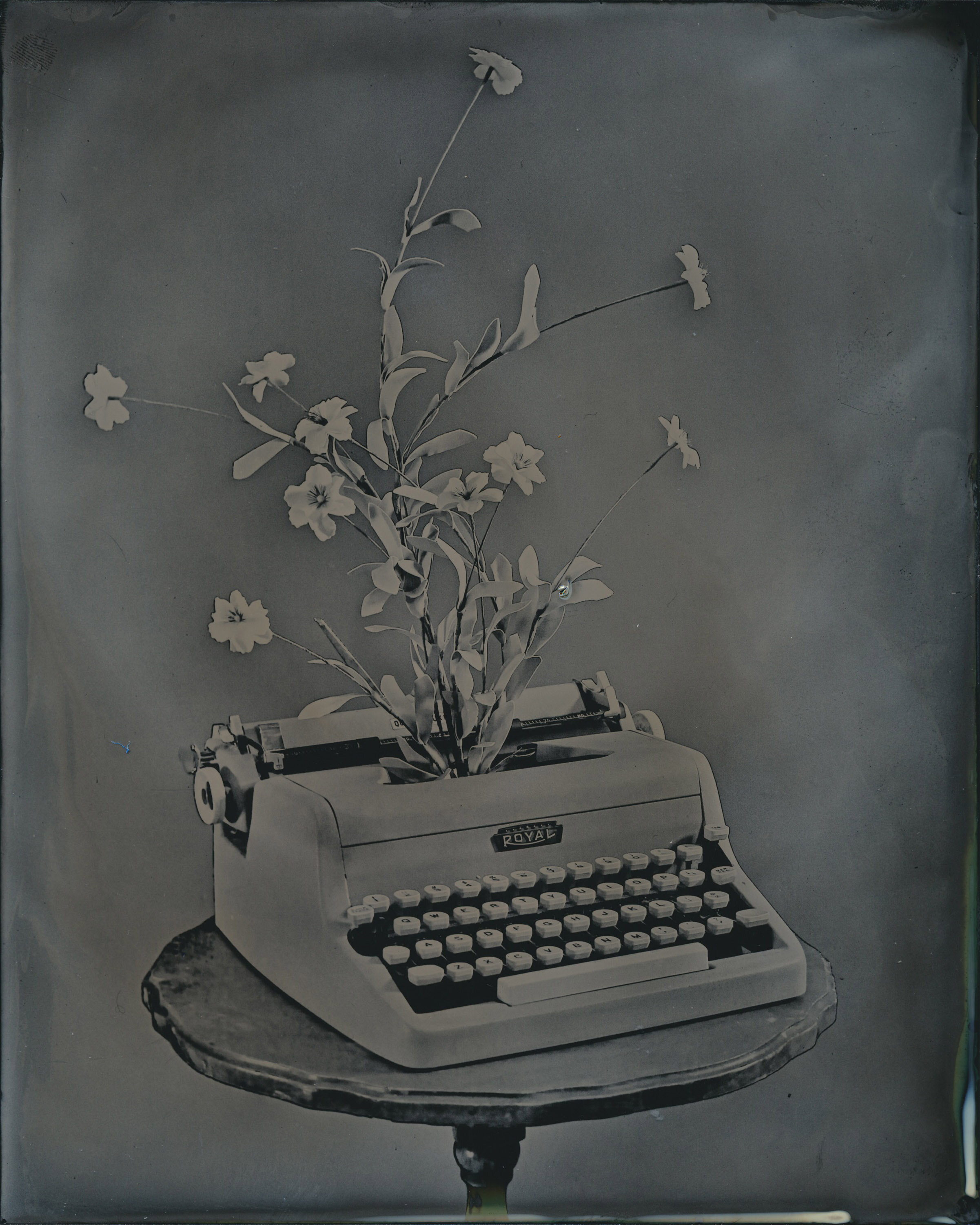   “Typewriter Study #4”   2020  Wet Plate Collodion  8x10 